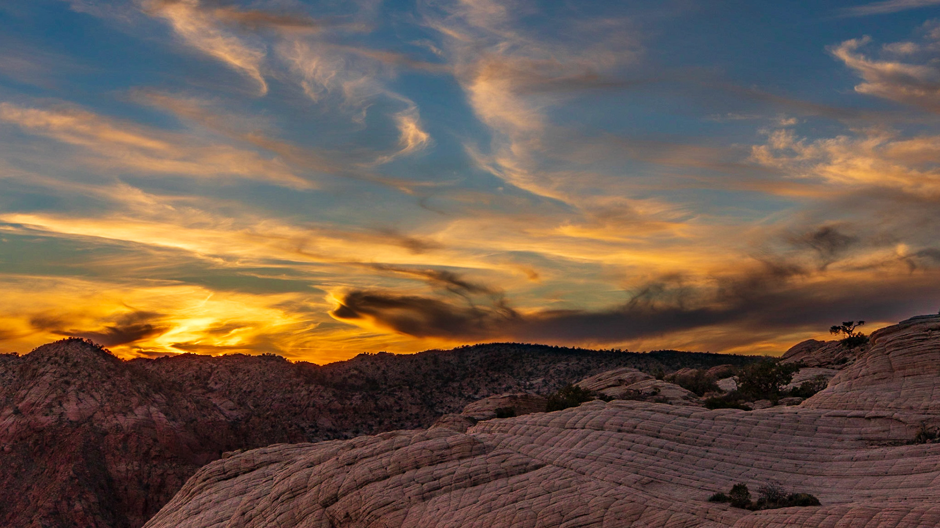 Sunset over the Candy Cliffs near Leads, UT