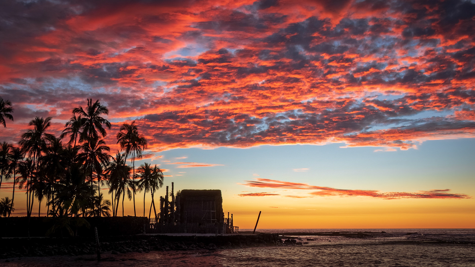 Pu‘uhonua o Hōnaunau National Historical Park. The Hale o Keawe is a sacred temple where those how broke the law, kapu, could run to to find refuge and escape the usual punishment of death.