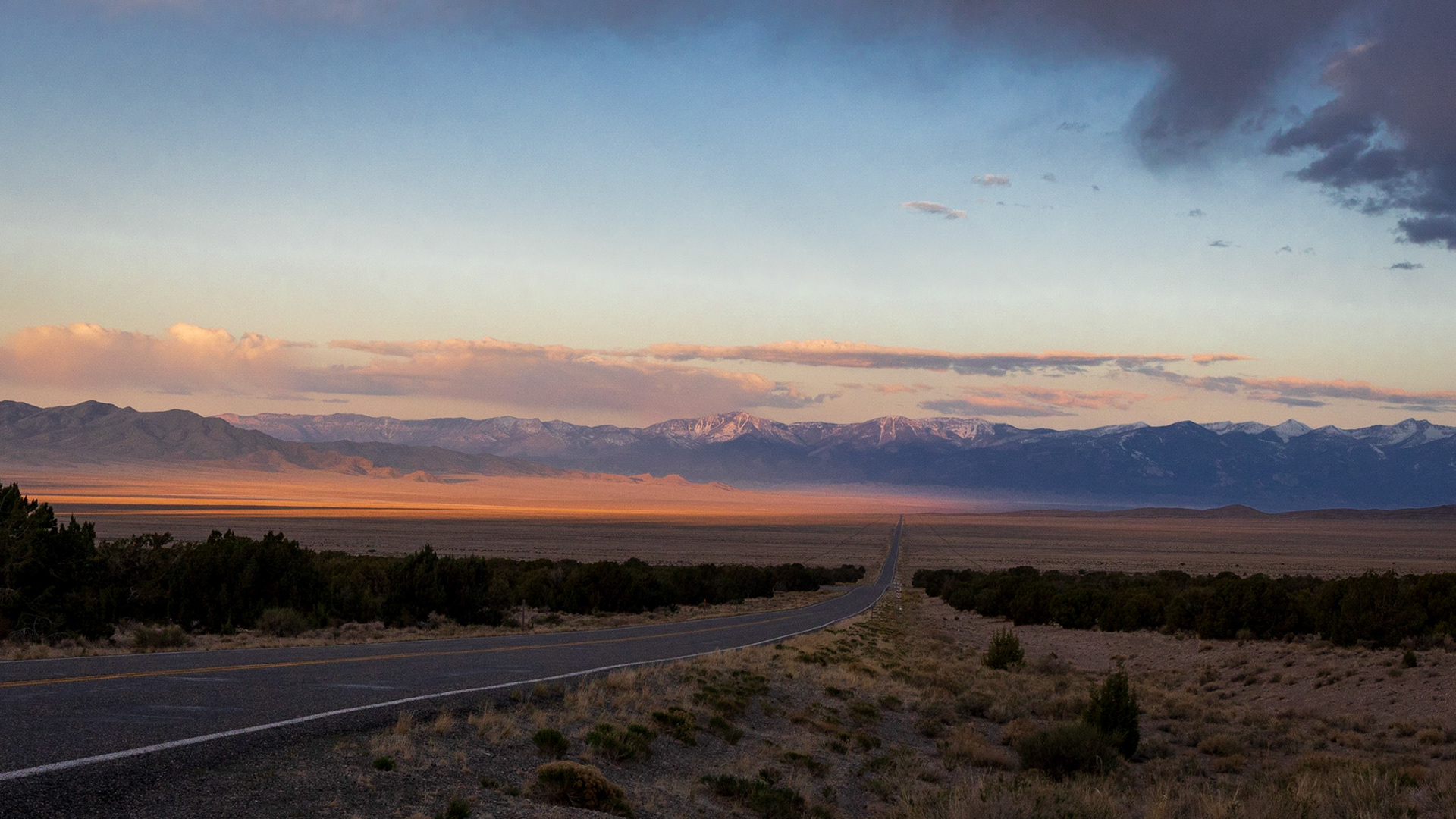 US 50 through Nevada claims to be the Loneliest Highway in America. Hard to contest that description when the view of long road through wide, empty valleys rolls out in front of the windshield.