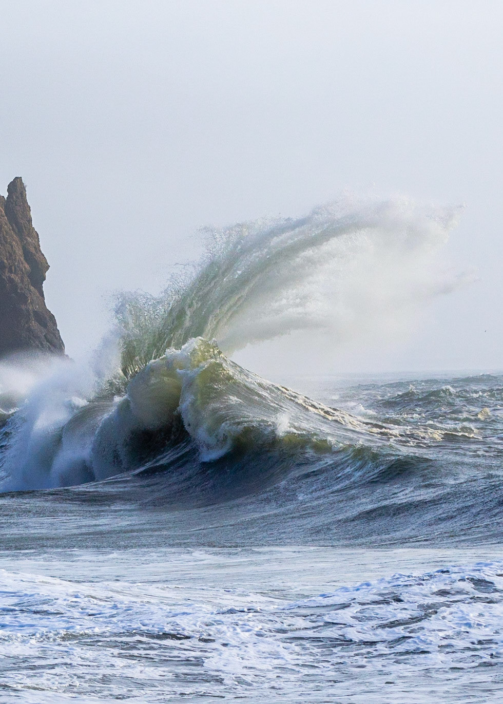Fantastic surf forms from Cape Disappointment, WA