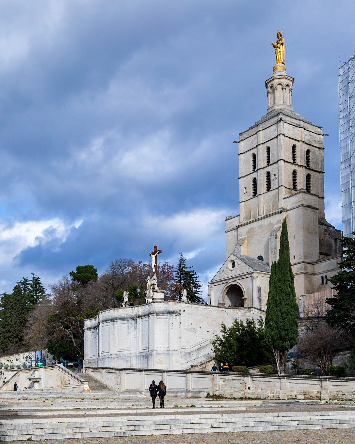 Church of Notre-Dame-des-Doms d'Avignon. Sometimes known as the Pope's Palace.