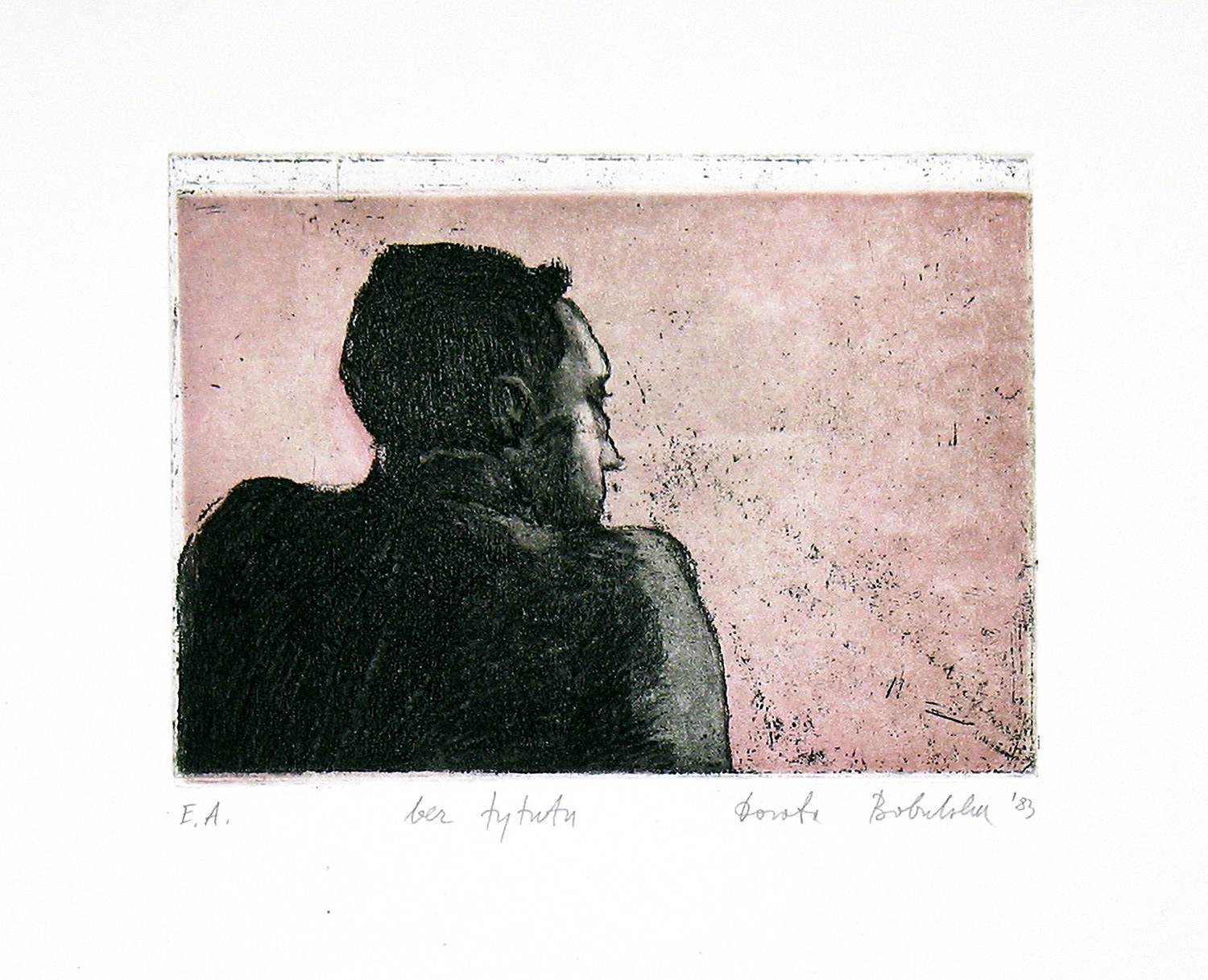 BEZ TYTUŁU   |   14,5 x 10,5 cm   |   akwaforta z miękkim werniksem   |   150 zł