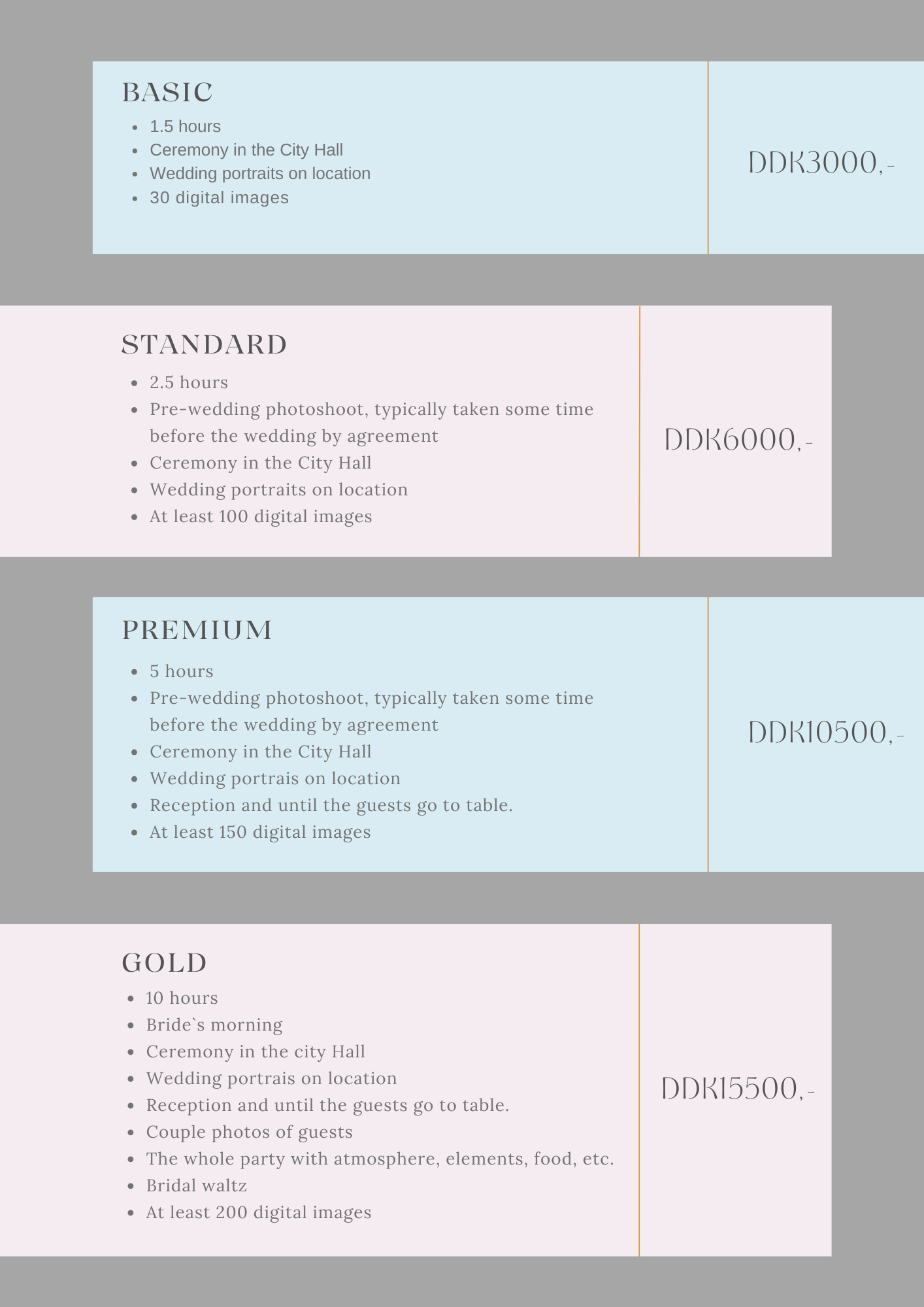 Wedding packages