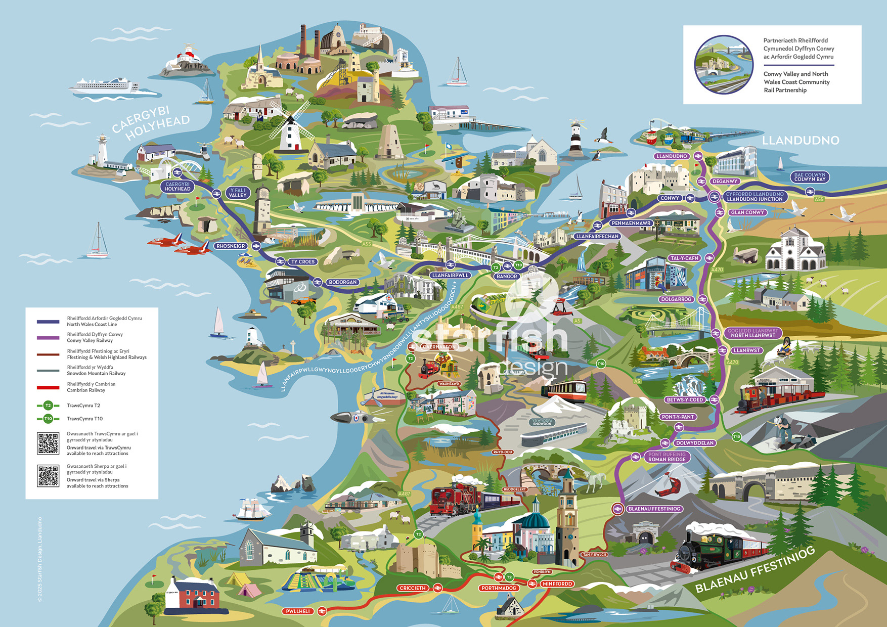 Railway Illustrated map option 1