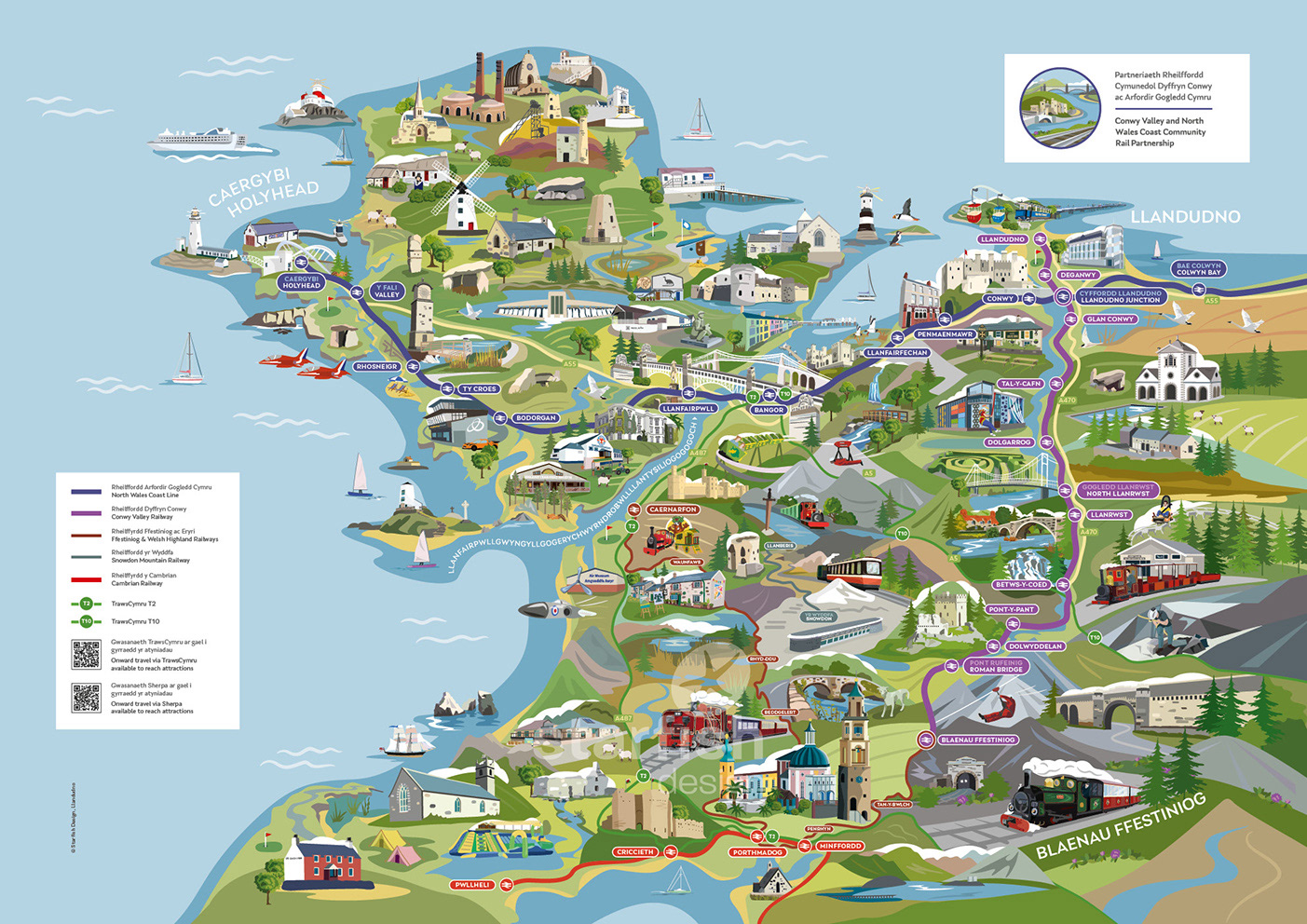 Railway Illustrated map option 2