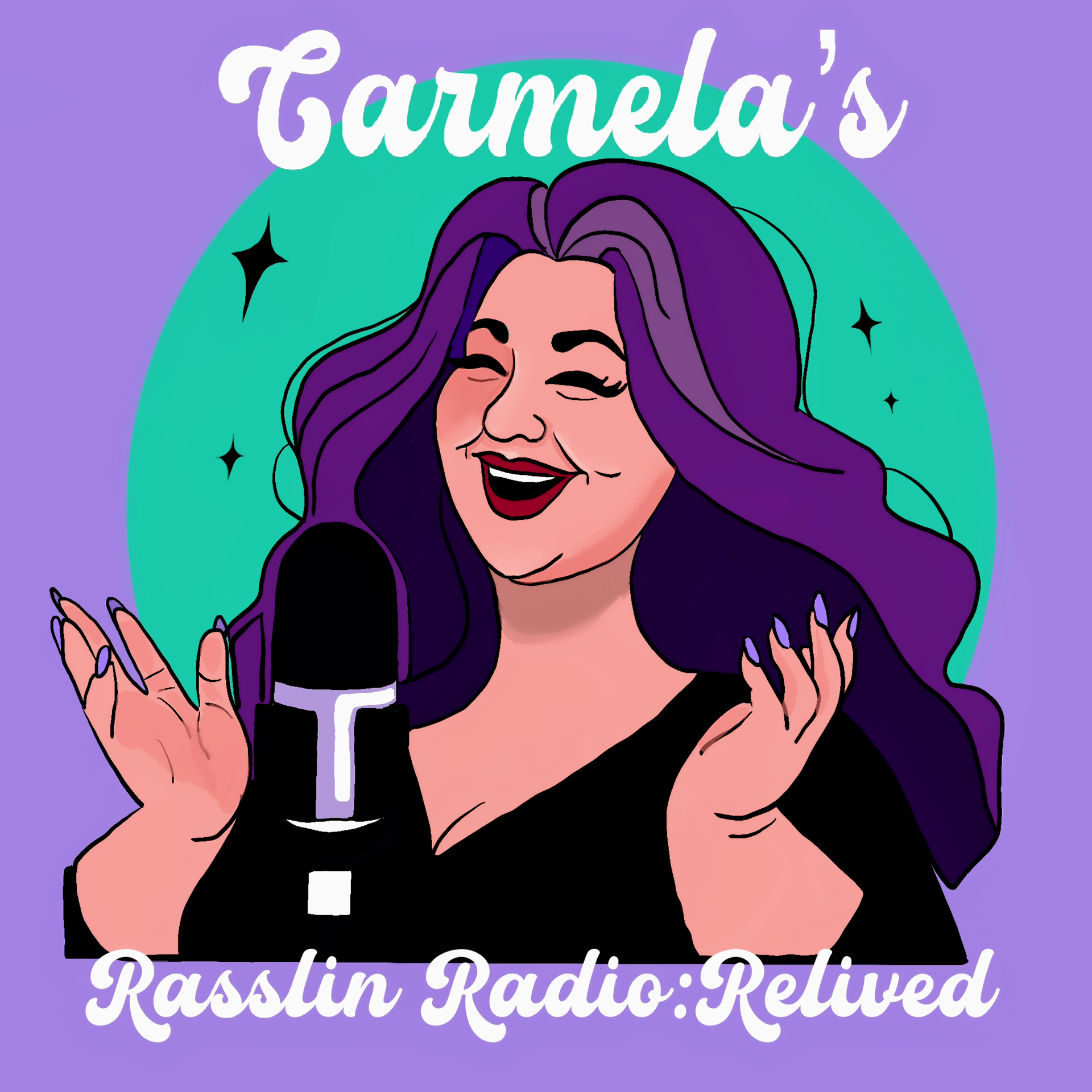 Carmelas Rasslin' Radio Relived Logo