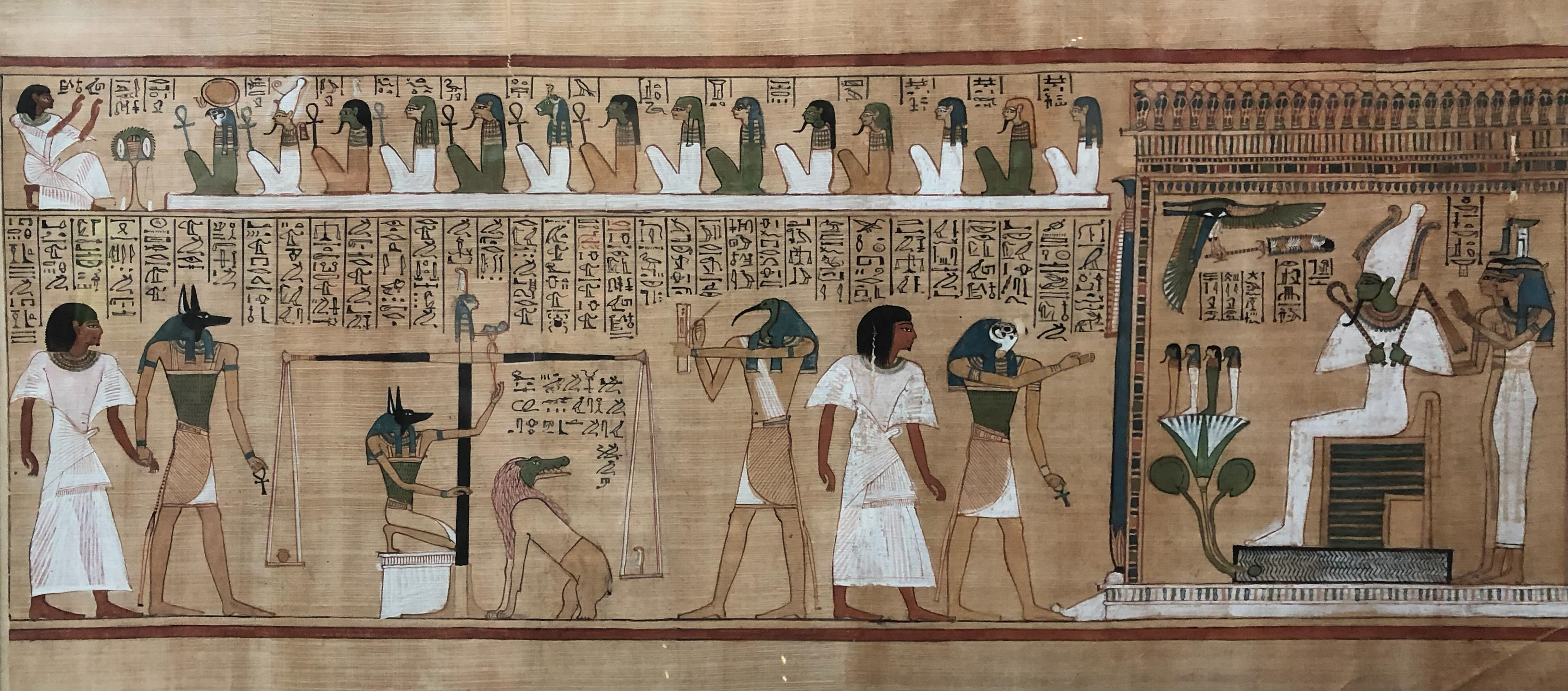 The Papyrus of Hunefer, housed in the British Museum in London