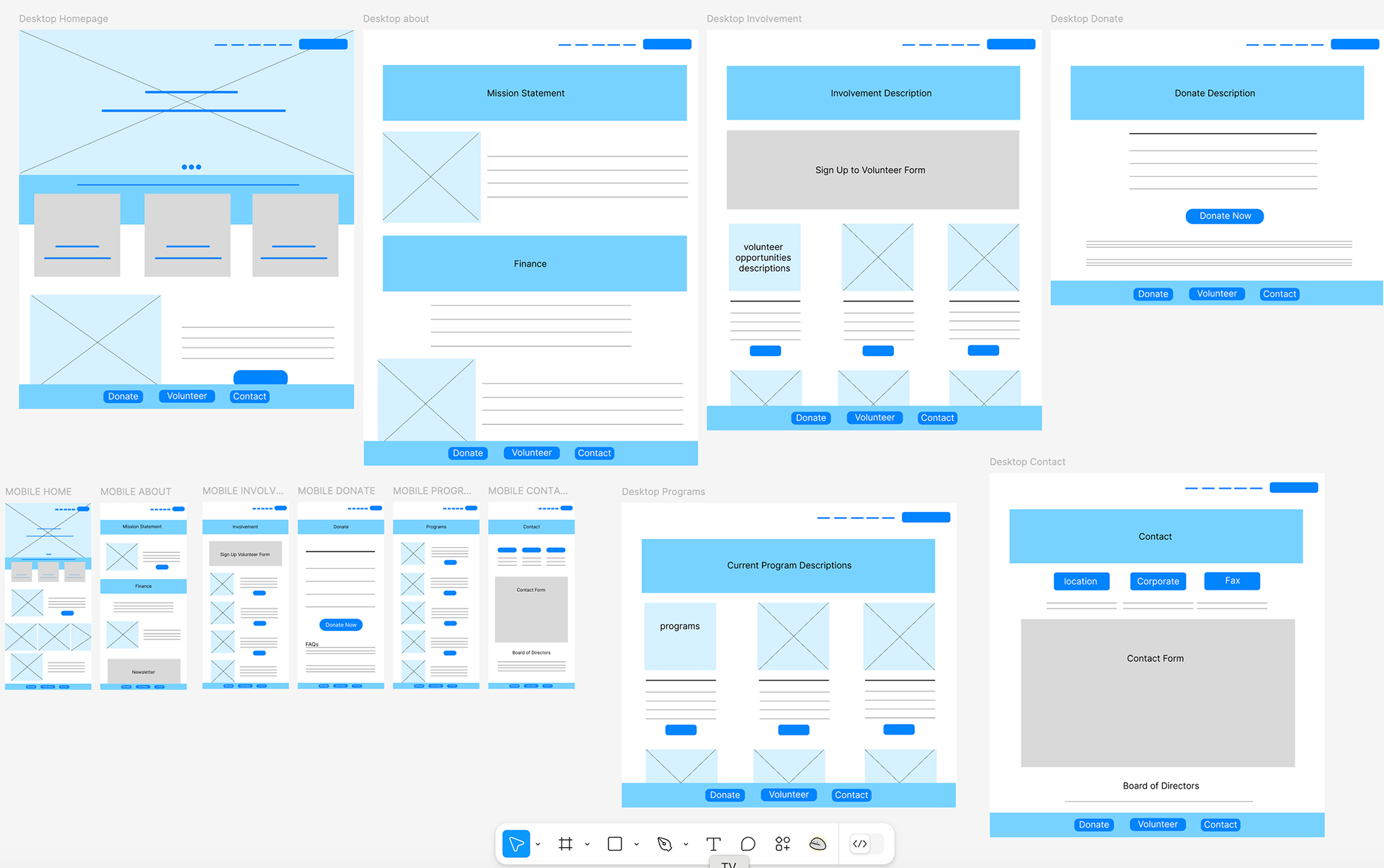Low Fidelity Wireframes