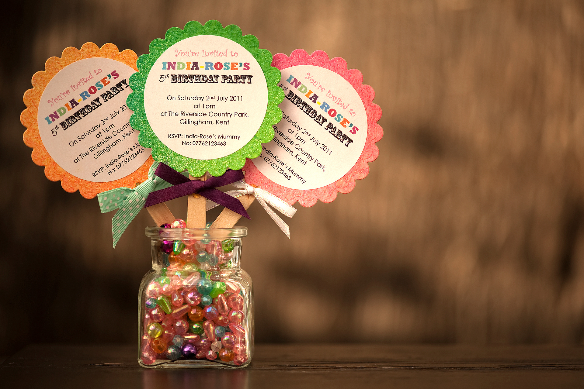 Novelty Lollipop Party Invitations