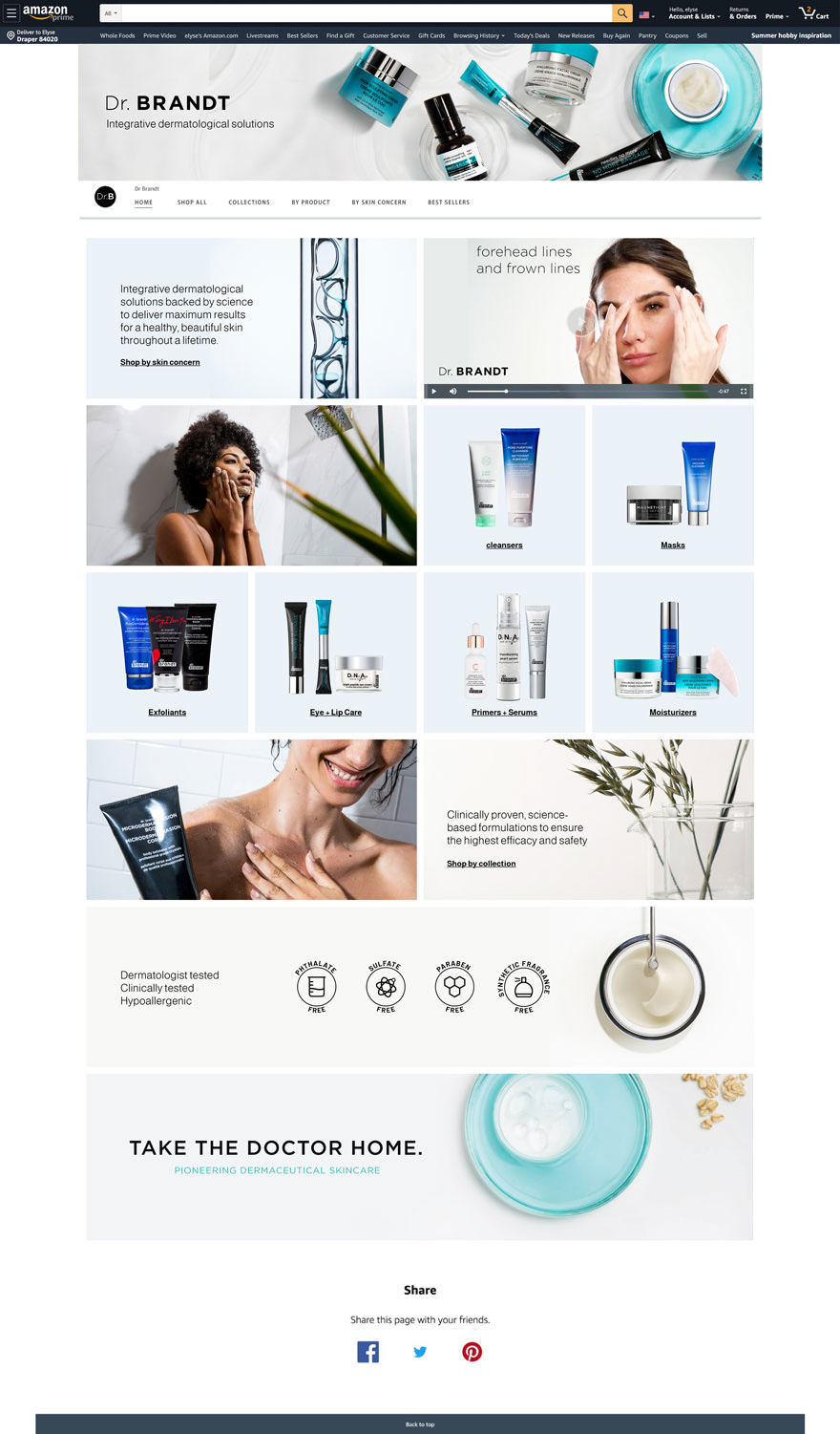Store Landing Page