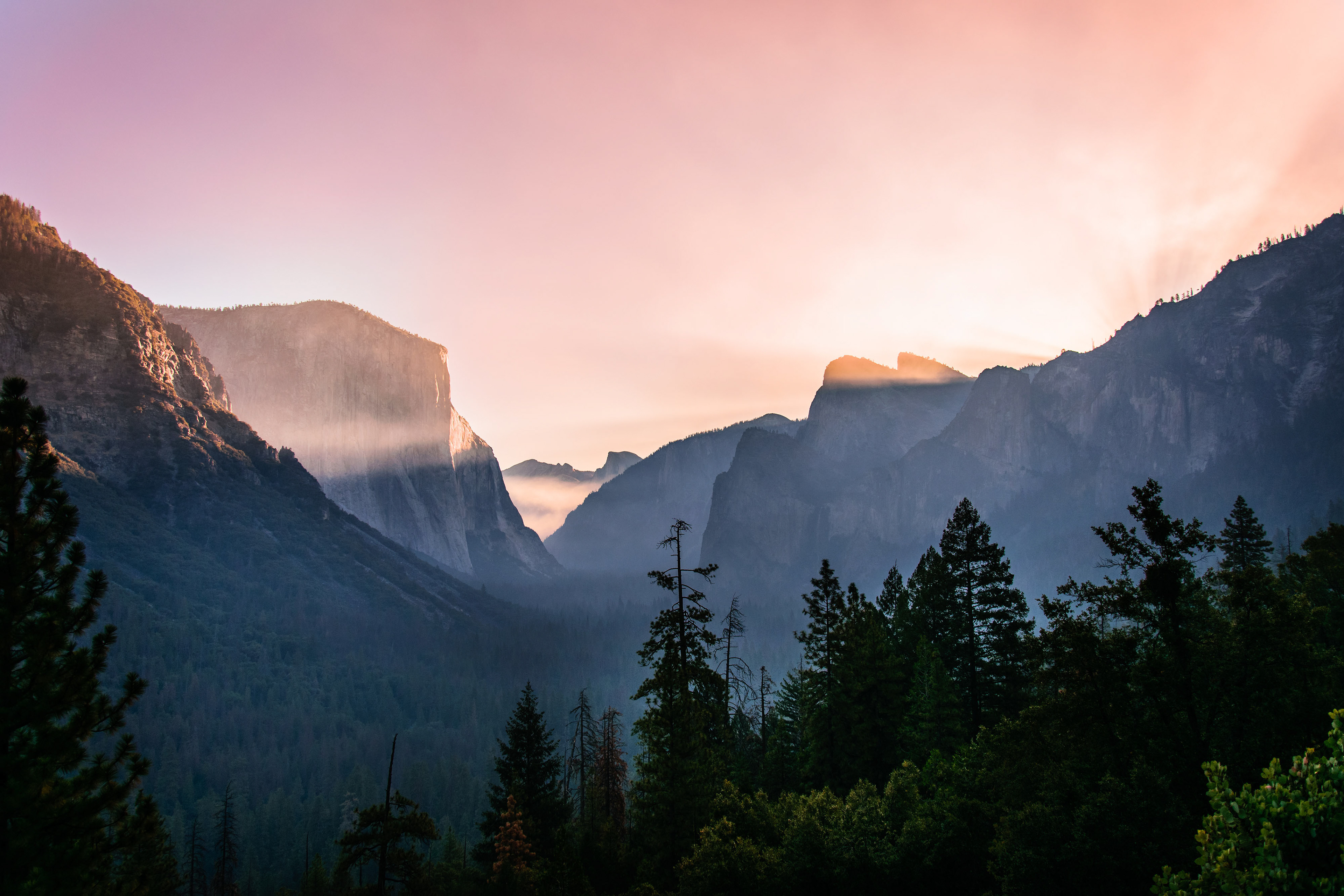 Tunnel View, Yosemite Valley, Sunrise
