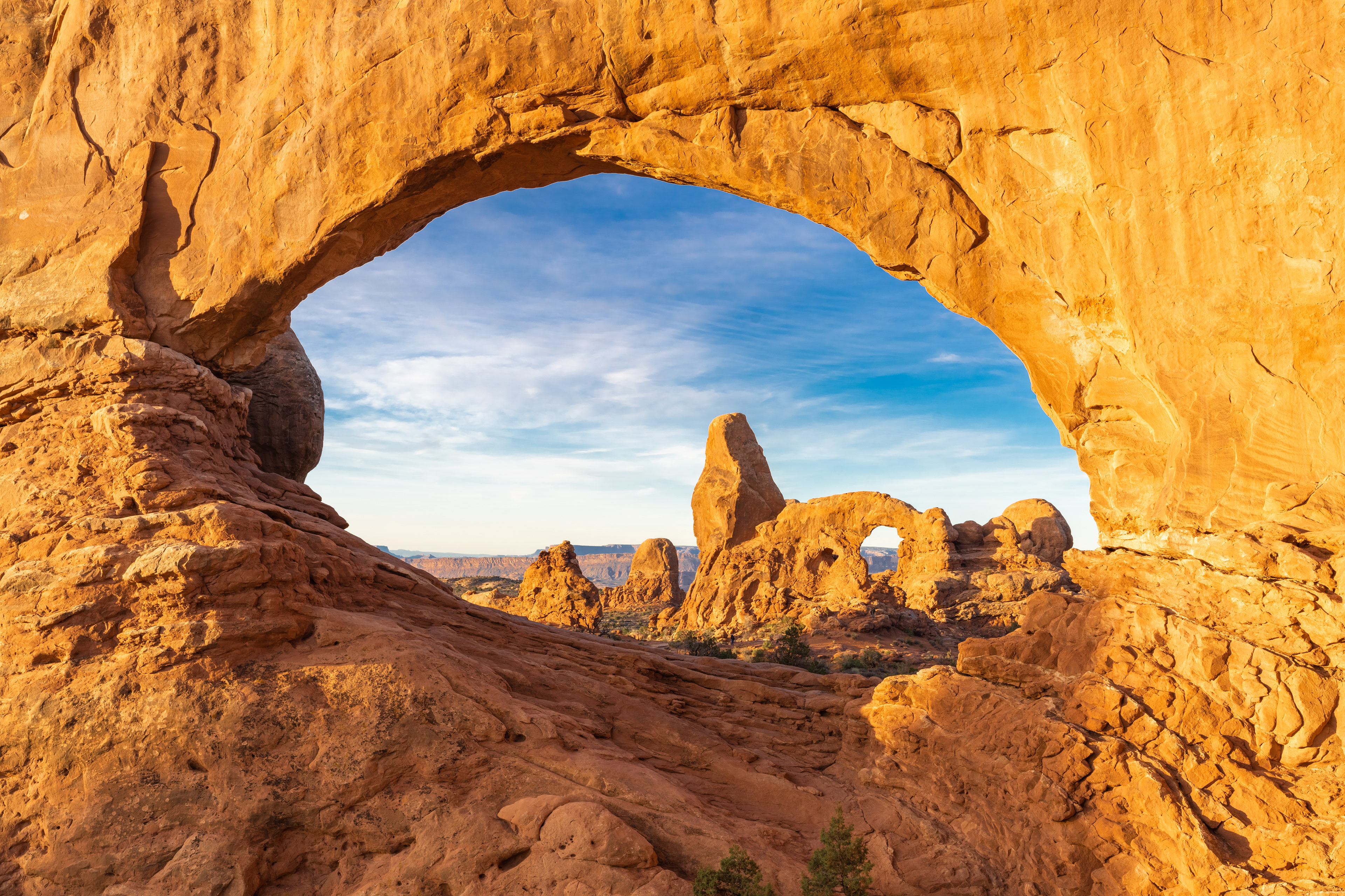 View of Turret Arch through the North Window
