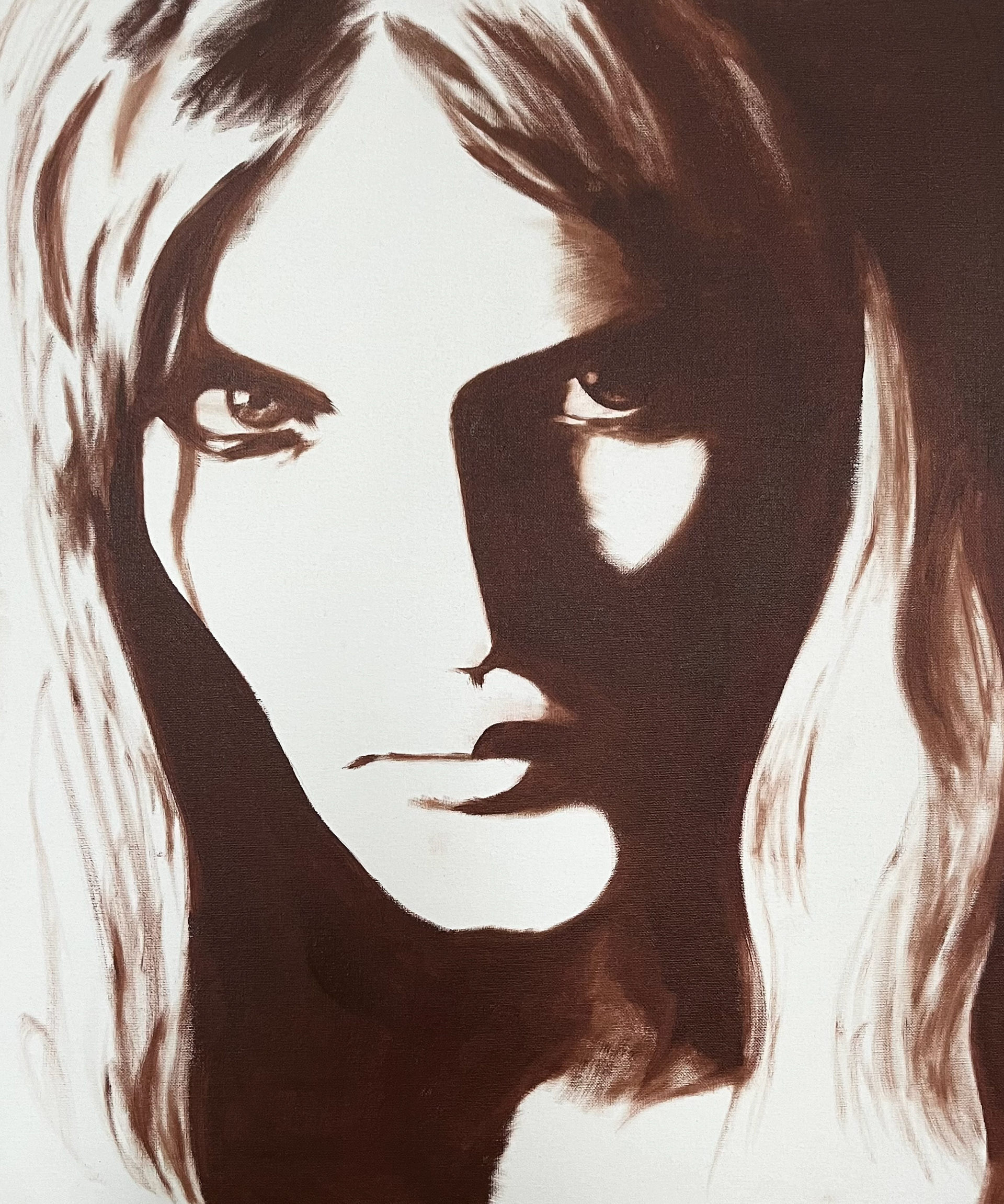 face study, 2024 , oil on canvas 19.5" x 24"