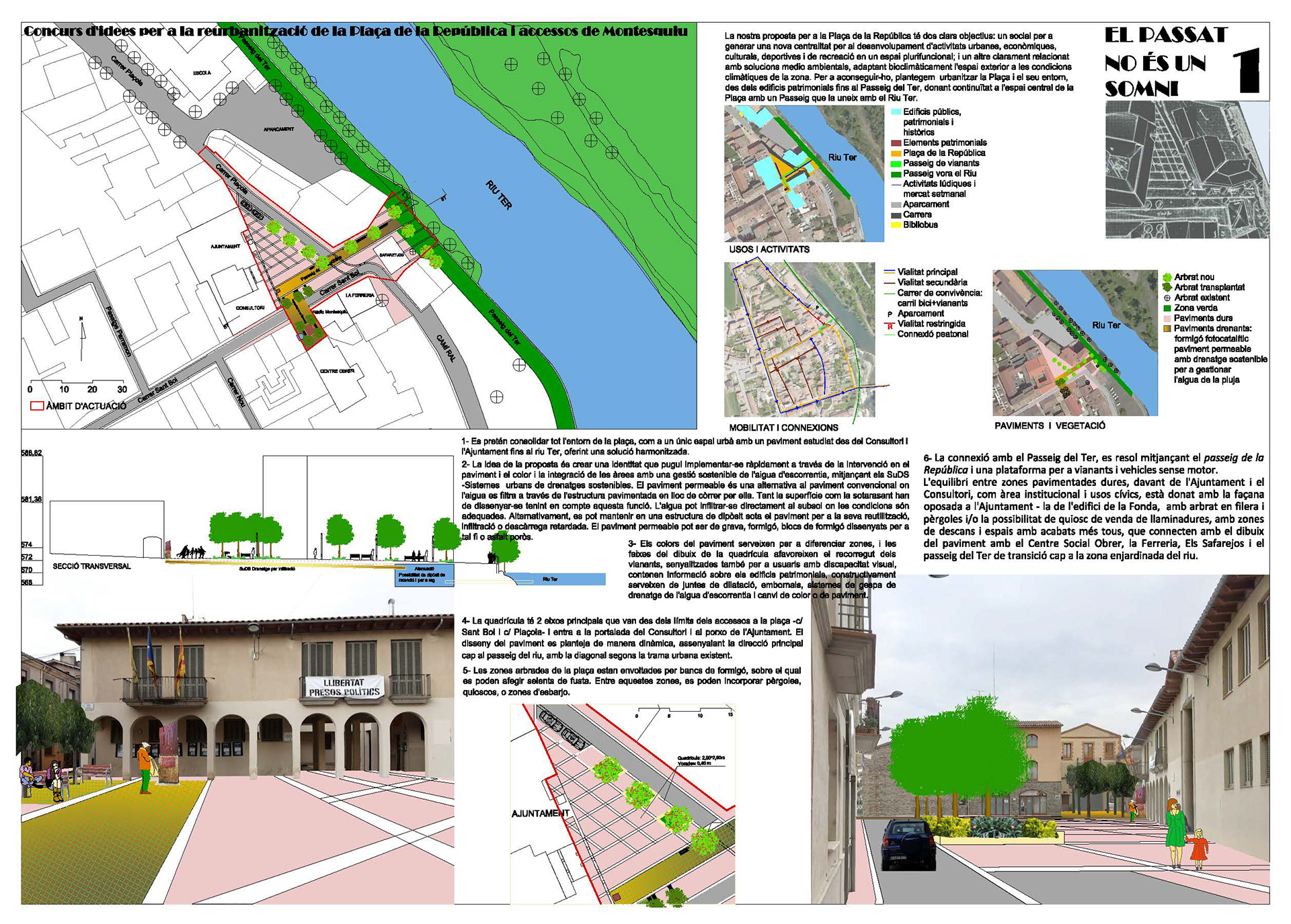 Plaça de la República Montesquiu Barcelona
