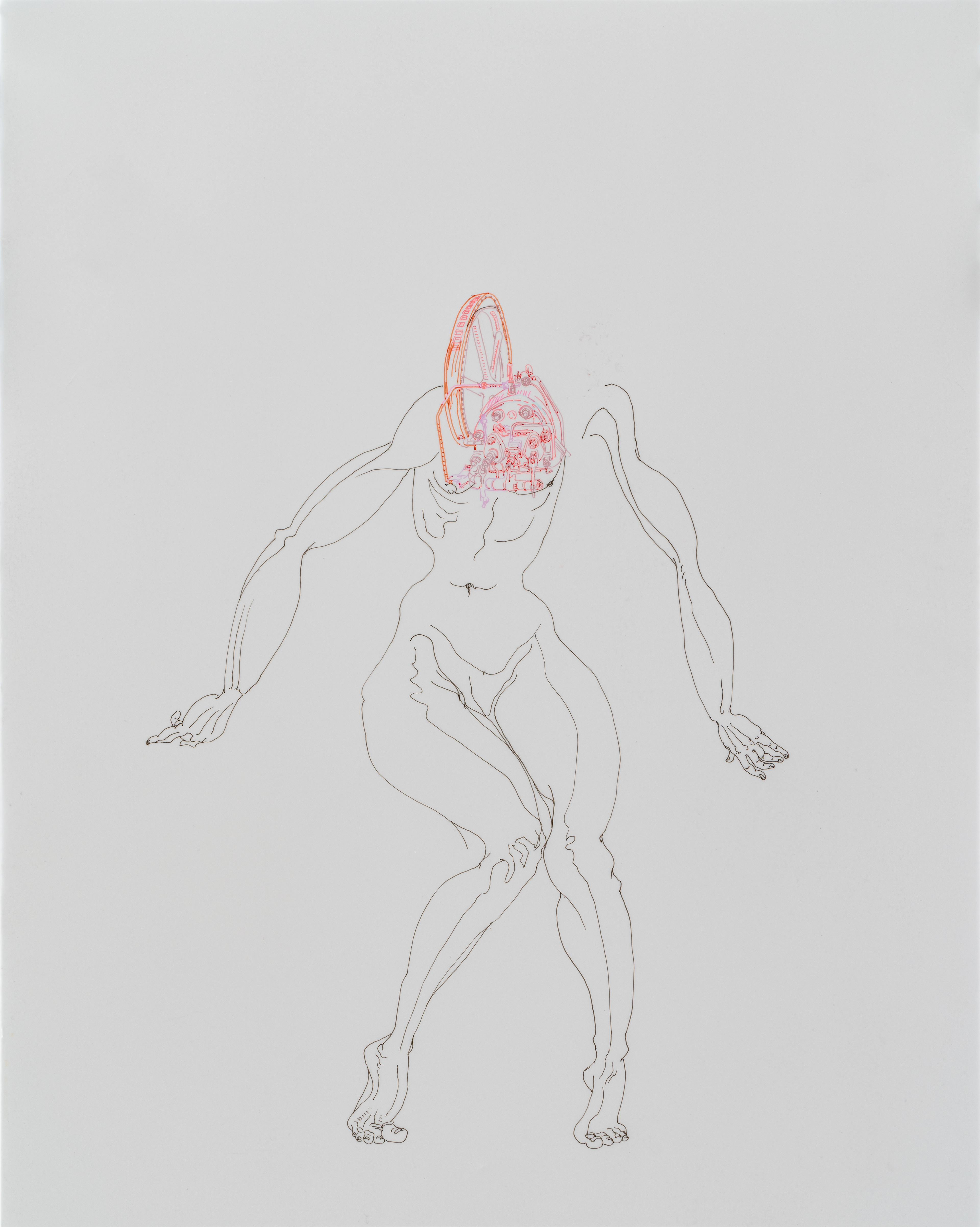 layer 2: colour graphic markers on tracing paper