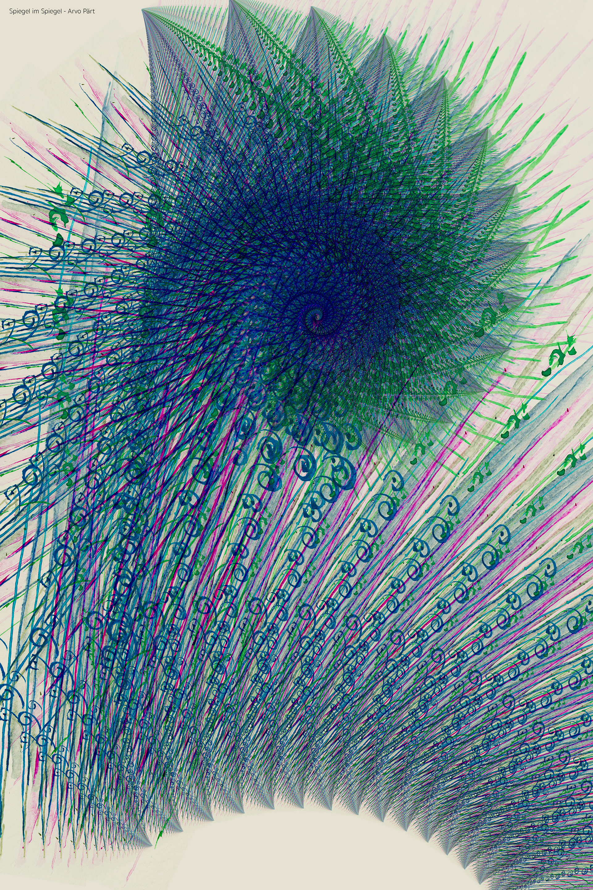 computer-generated fractal image sourced from watercolour drawing