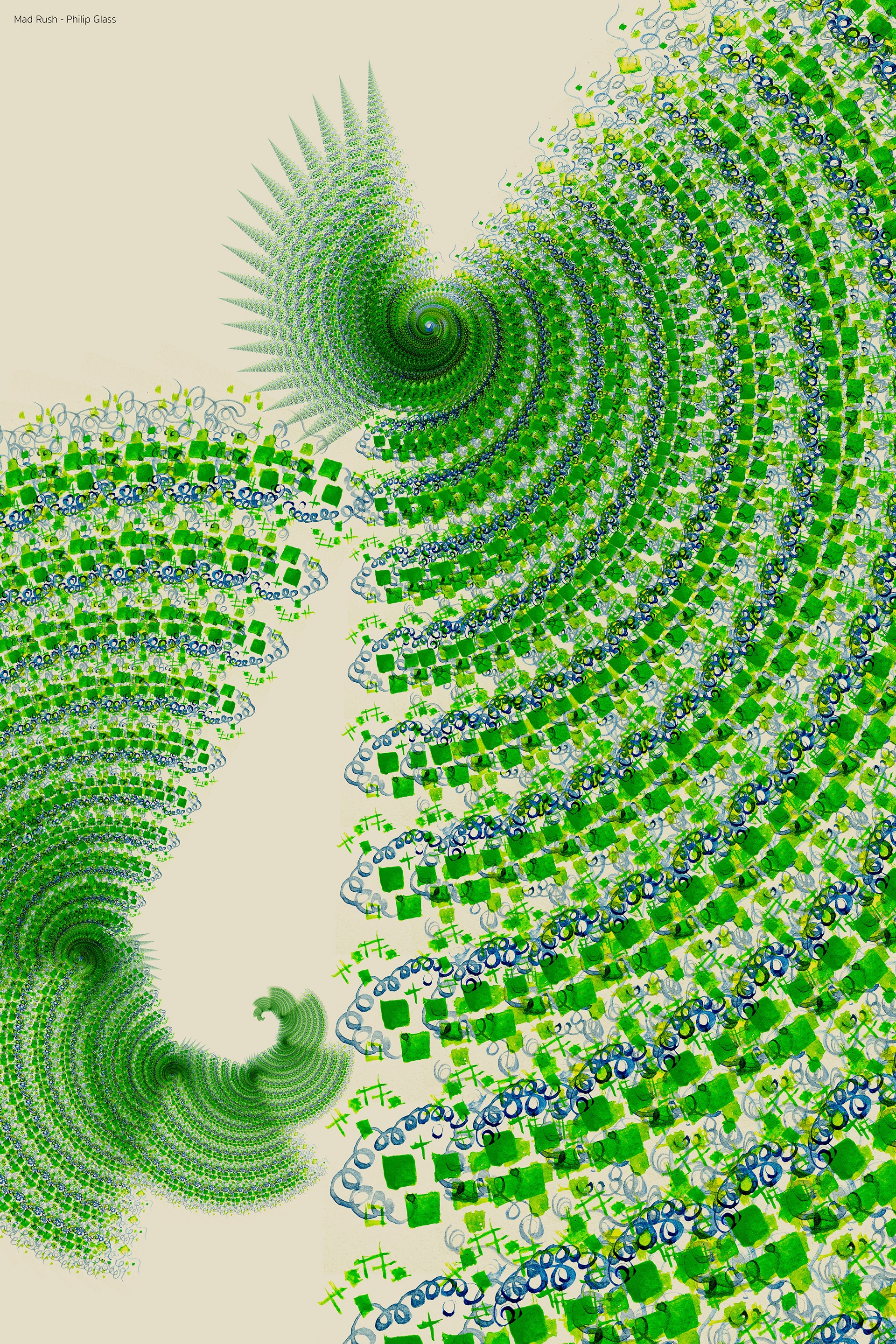 computer-generated fractal image sourced from watercolour drawing