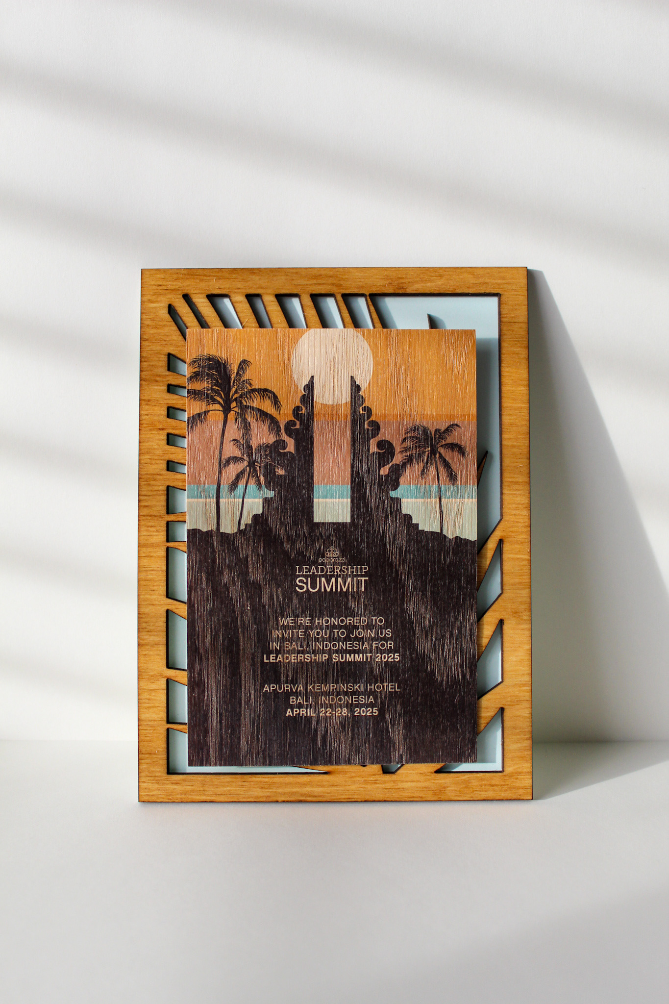 Wood Invitation, Laser cut