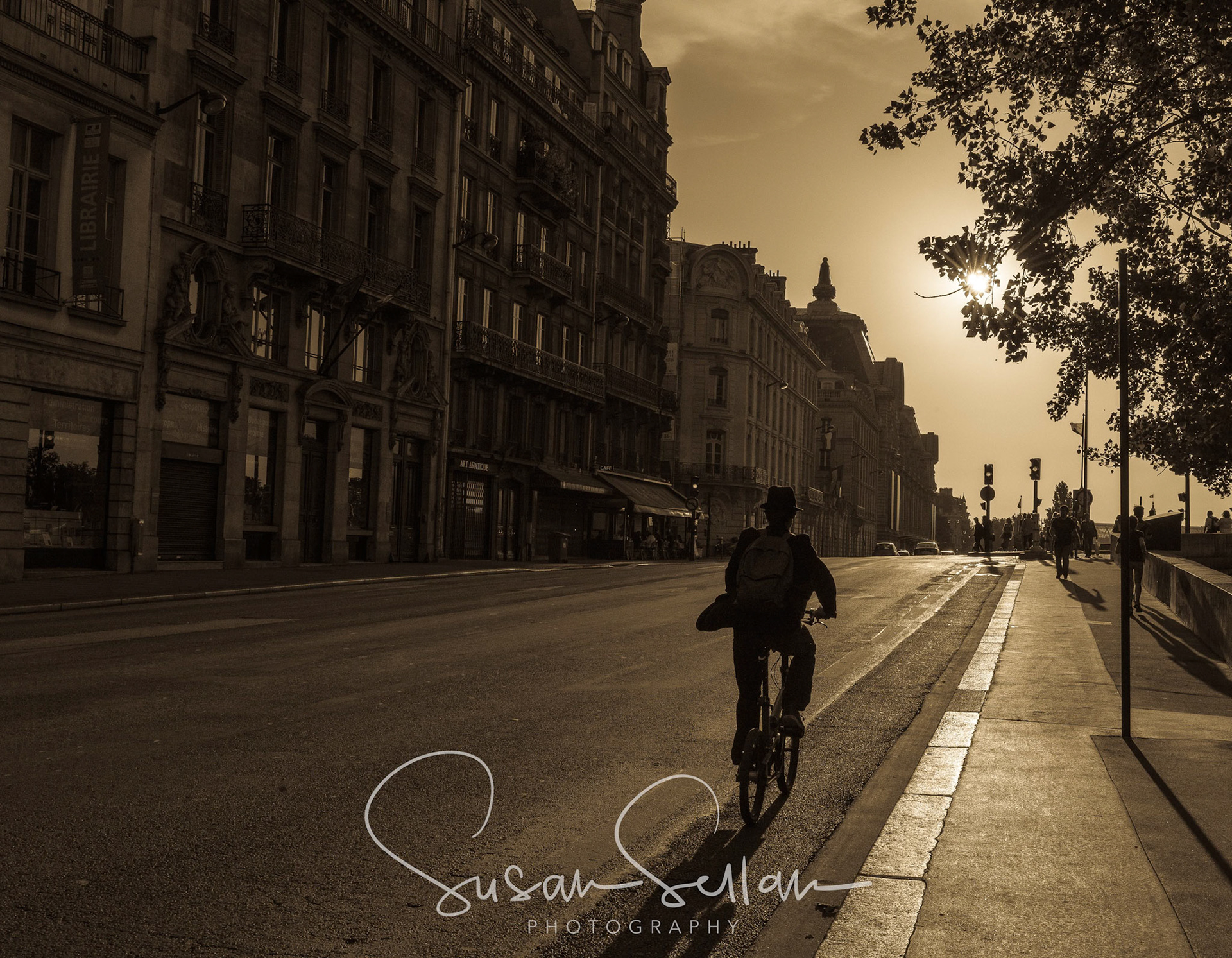 Mystery cyclist man in Paris