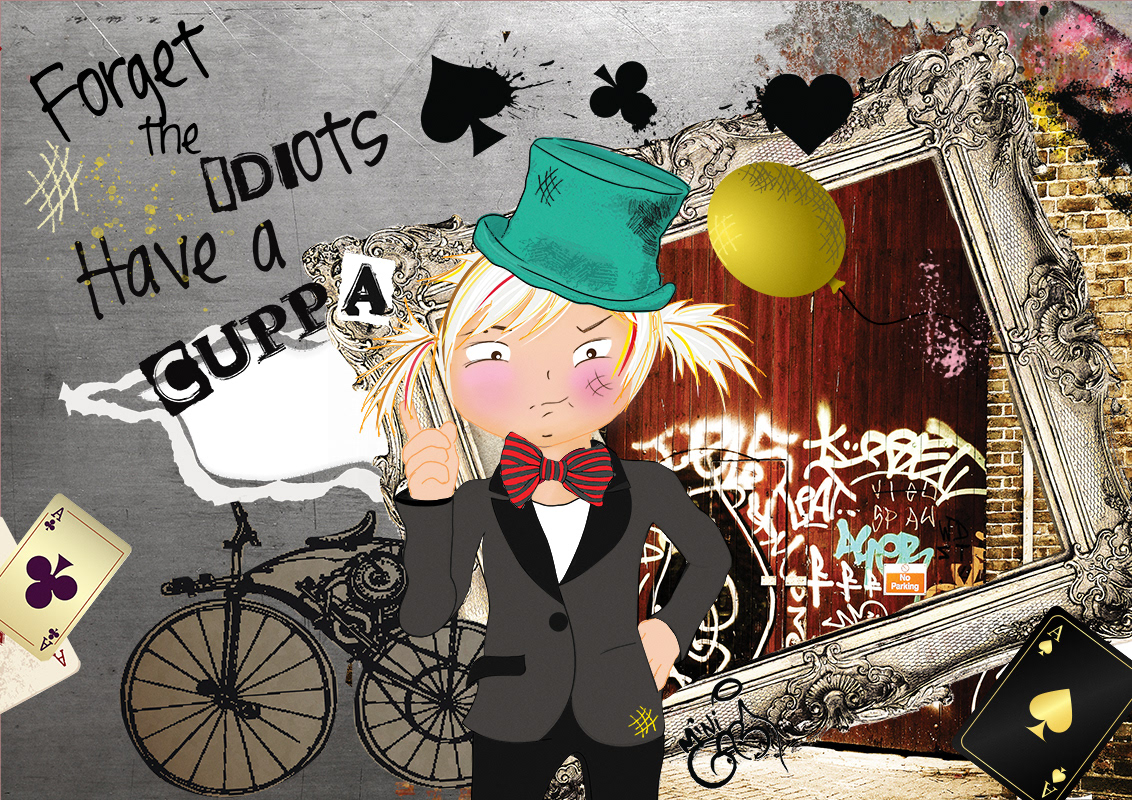 Mini Gabi Limited Edition Print, Forget The Idiots,