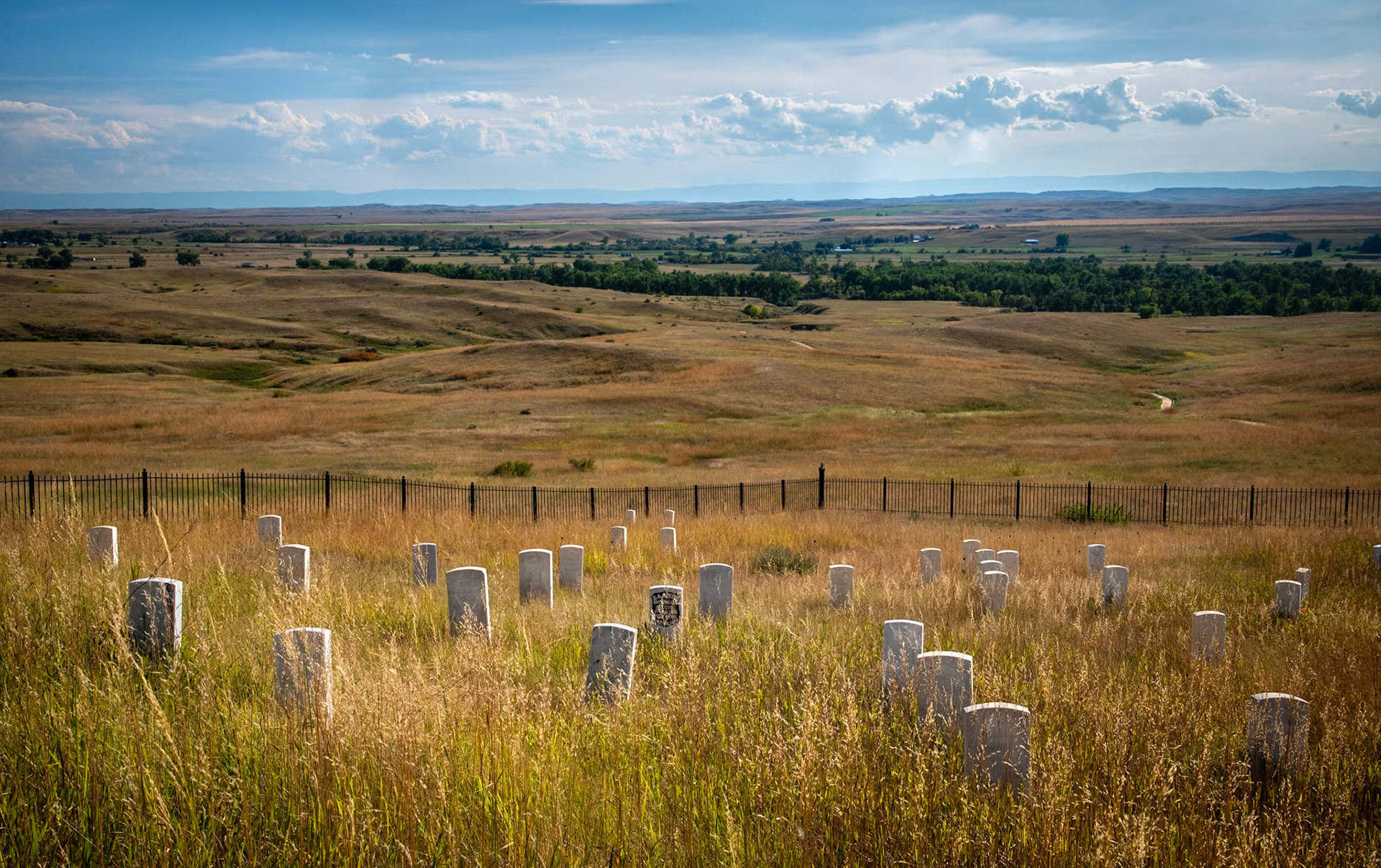 Last Stand Hill, Custer Marker (darker in center)