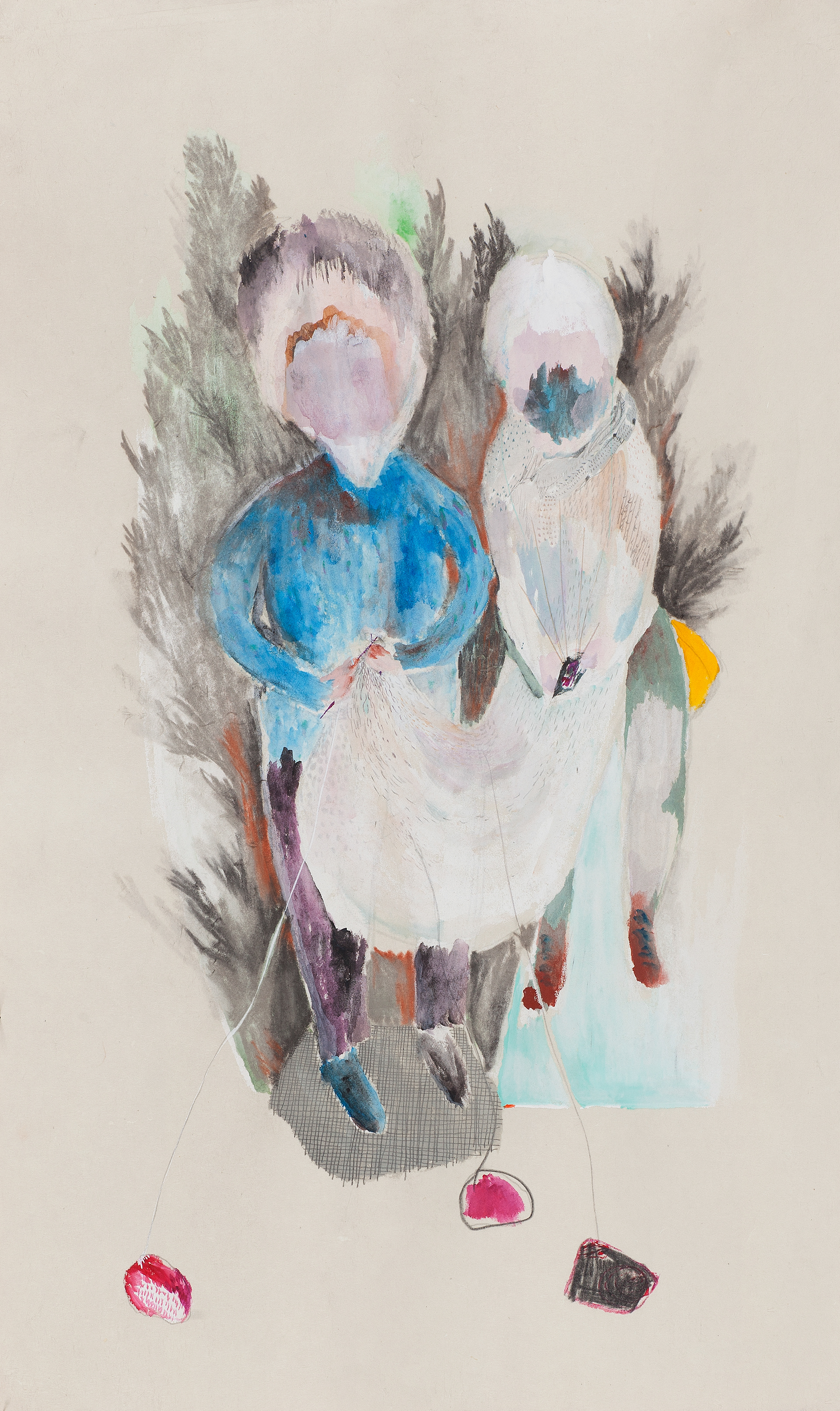 Knitting 75×44 Mixed media on the paper 2012