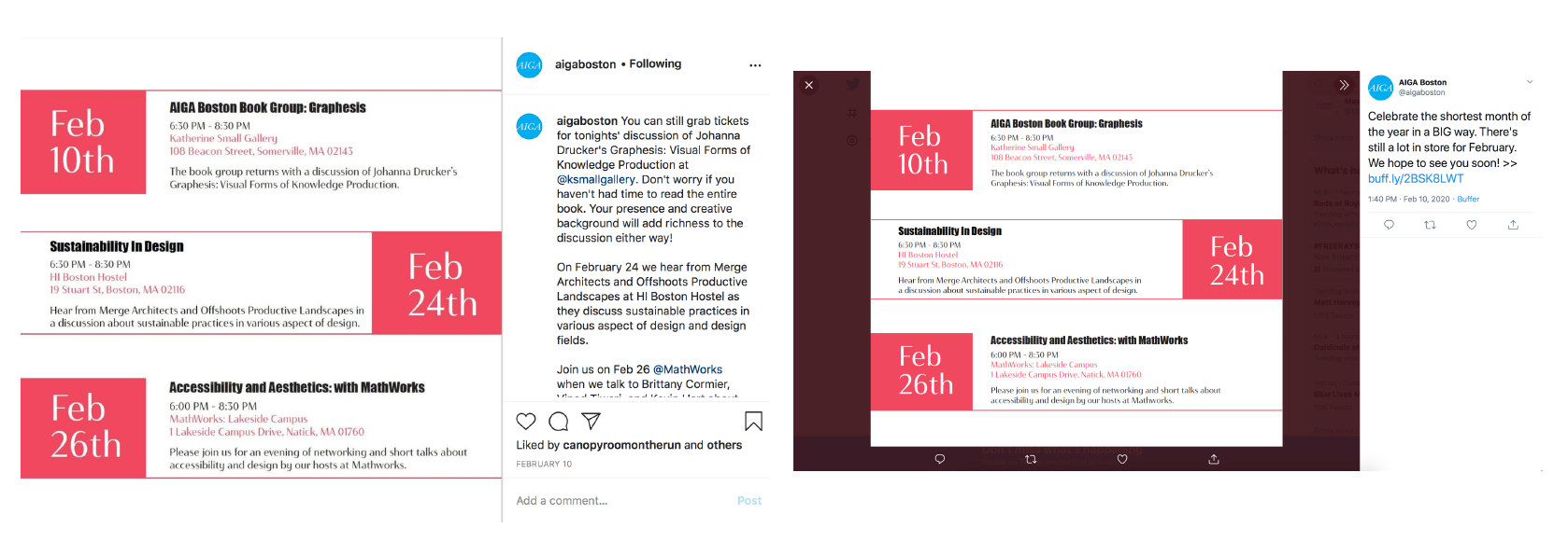 AIGA February 2nd social media