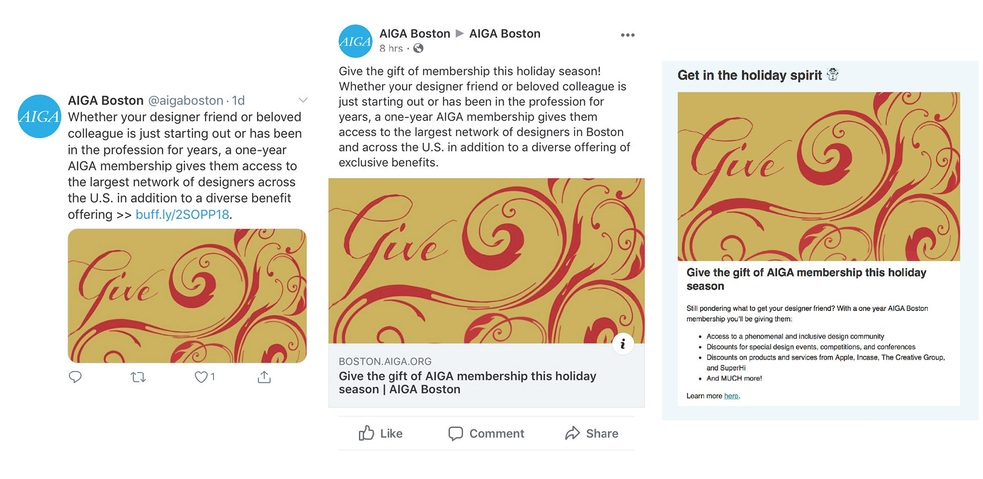 Give AIGA Boston Graphic