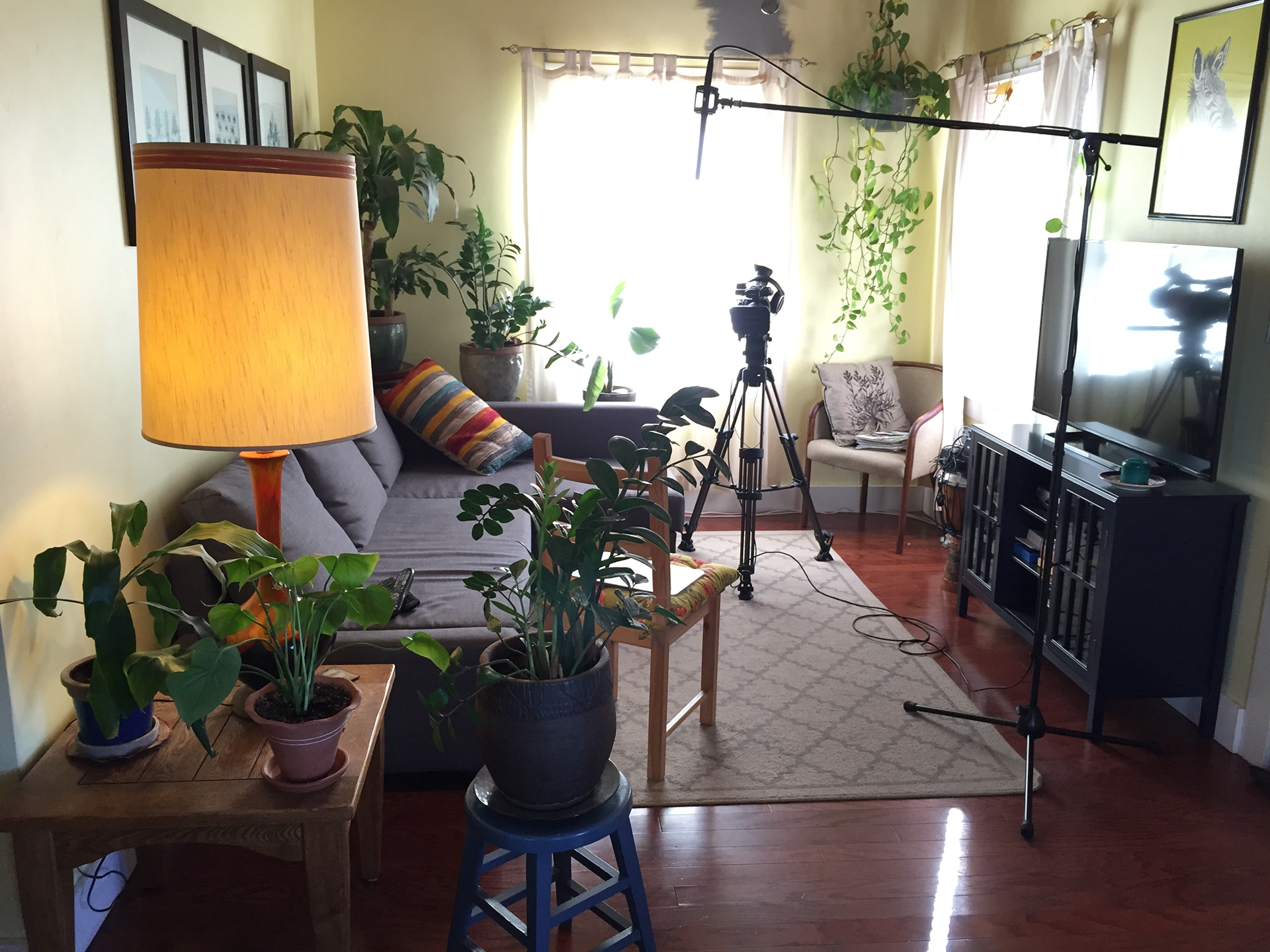 Our budget may have been laughable and we may not have had a formal studio, but the living room in my house worked as a default for many interviews. It became a hub for filming interviews about social justice and immigrants rights work in Phoenix.
