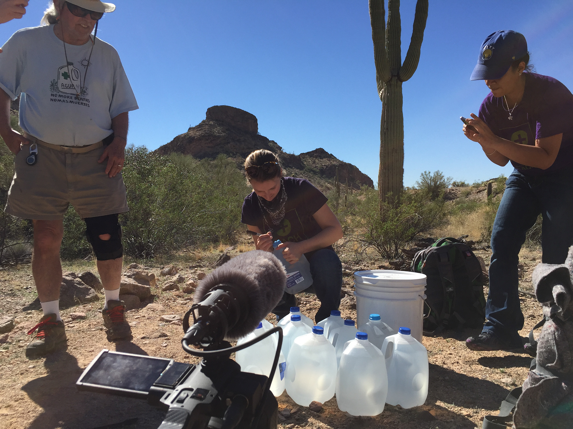 Water drops with No More Deaths (No Mas Muertes) in the desert along the border of southern Arizona.