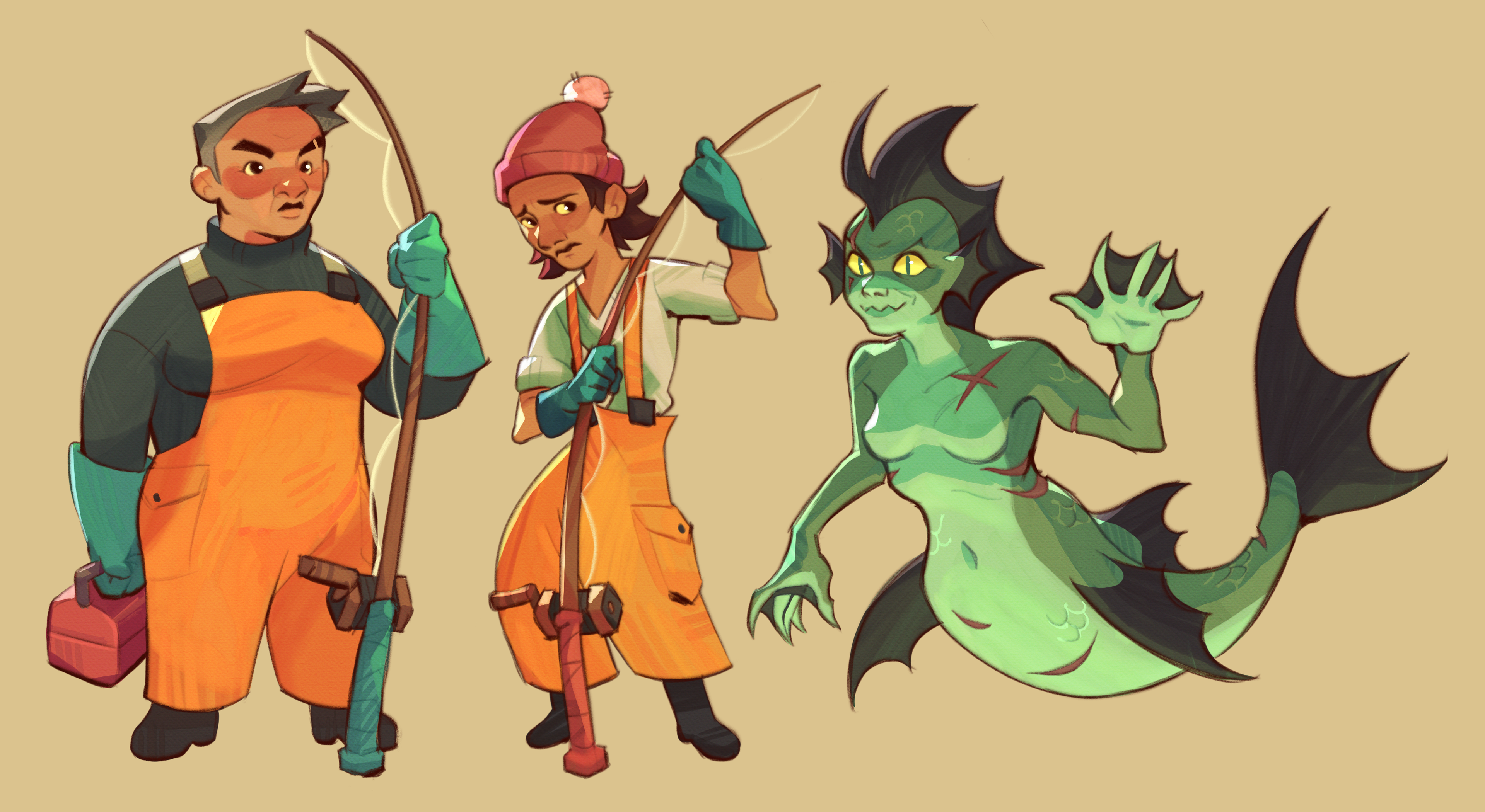 Character design for a collaborative film pitch.