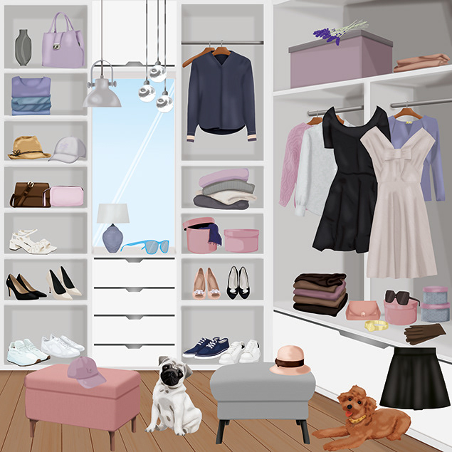 Illustration Kleiderschrank