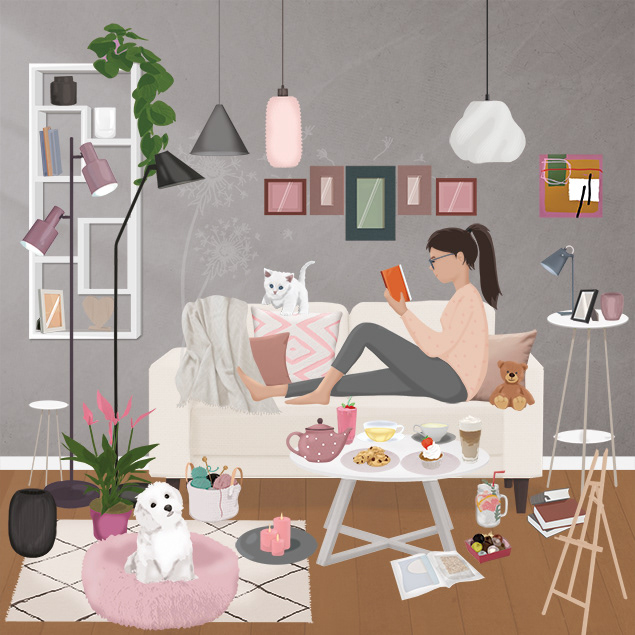 Illustration Wohnzimmer