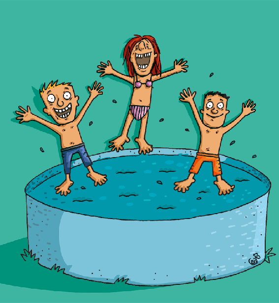 Kinder im Pool
