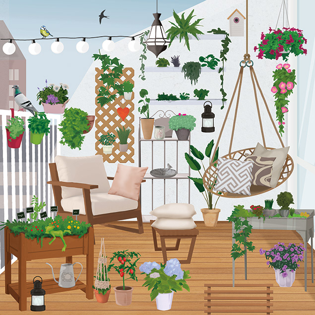 Illustration Balkon