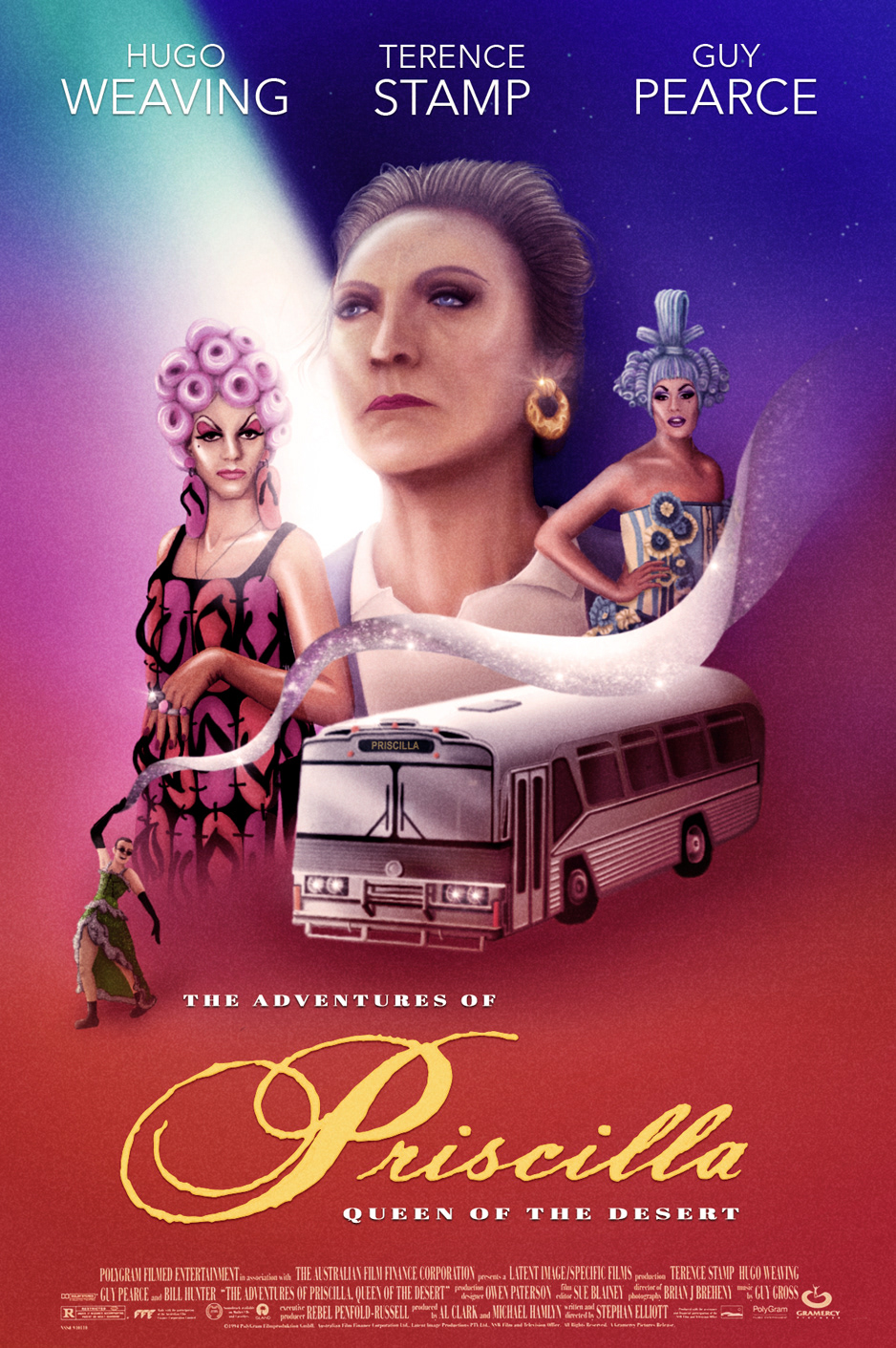 Digital Illustration, Priscilla Queen of the Desert Film Poster