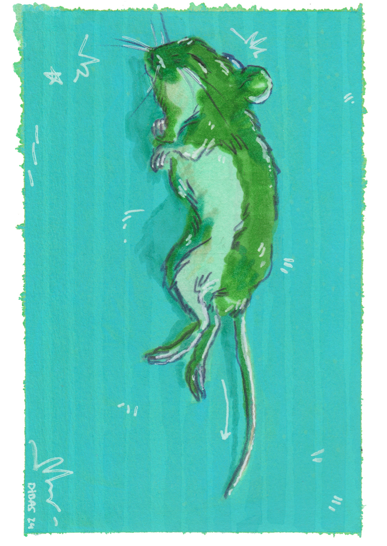 CREATURE - mixed media s/ papel