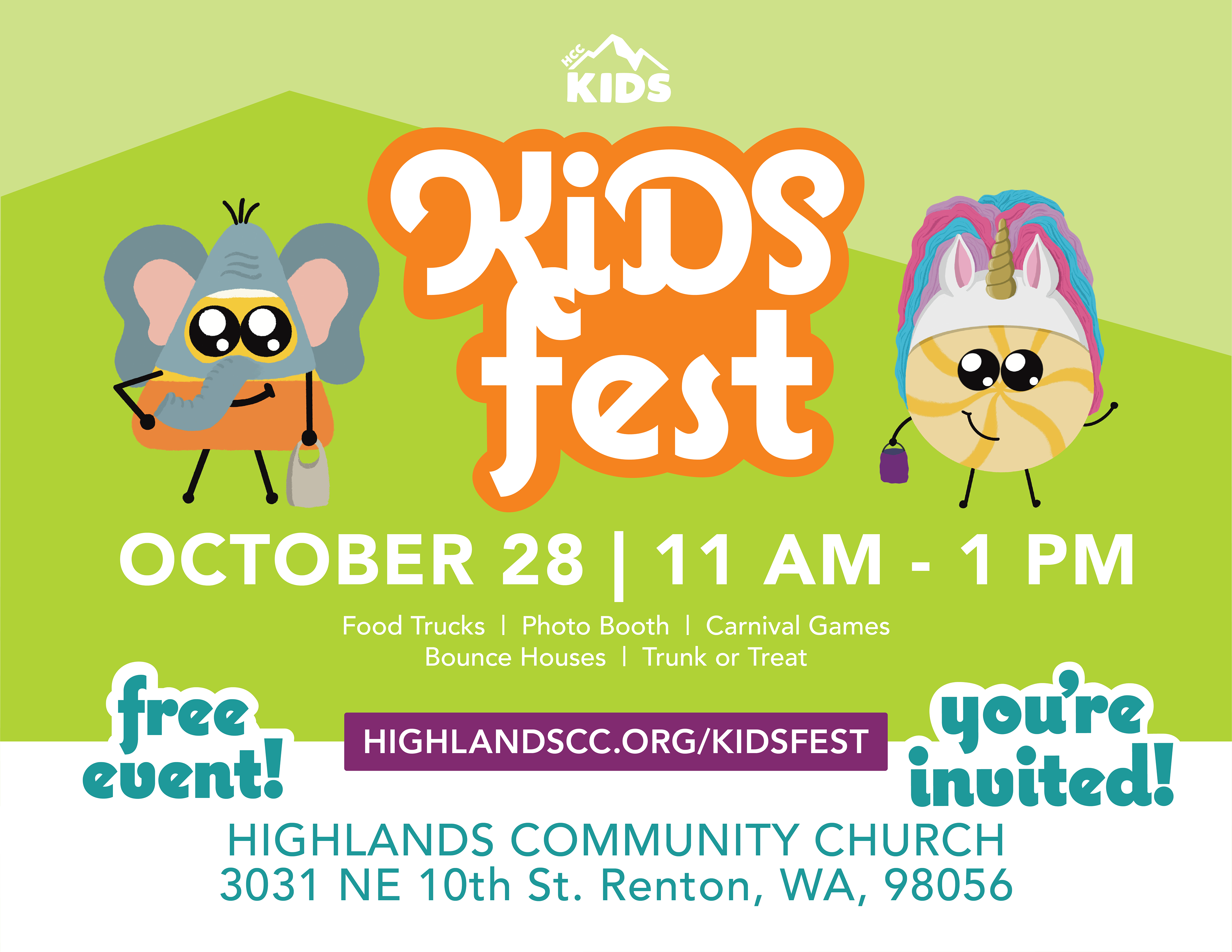 Invite Postcard, KidsFest, 2023