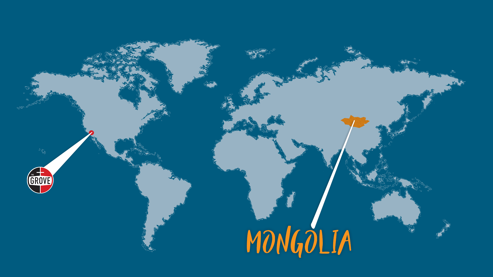 Map that highlights where the Missionary of the Month is from.