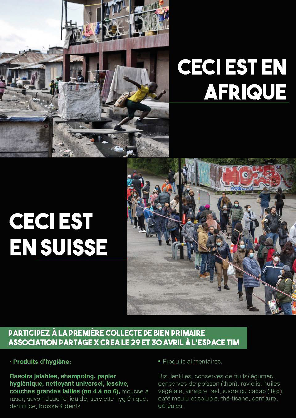 Création de l'affiche pour un projet de bénévolat, pour appel à la sensibilisation des élèves