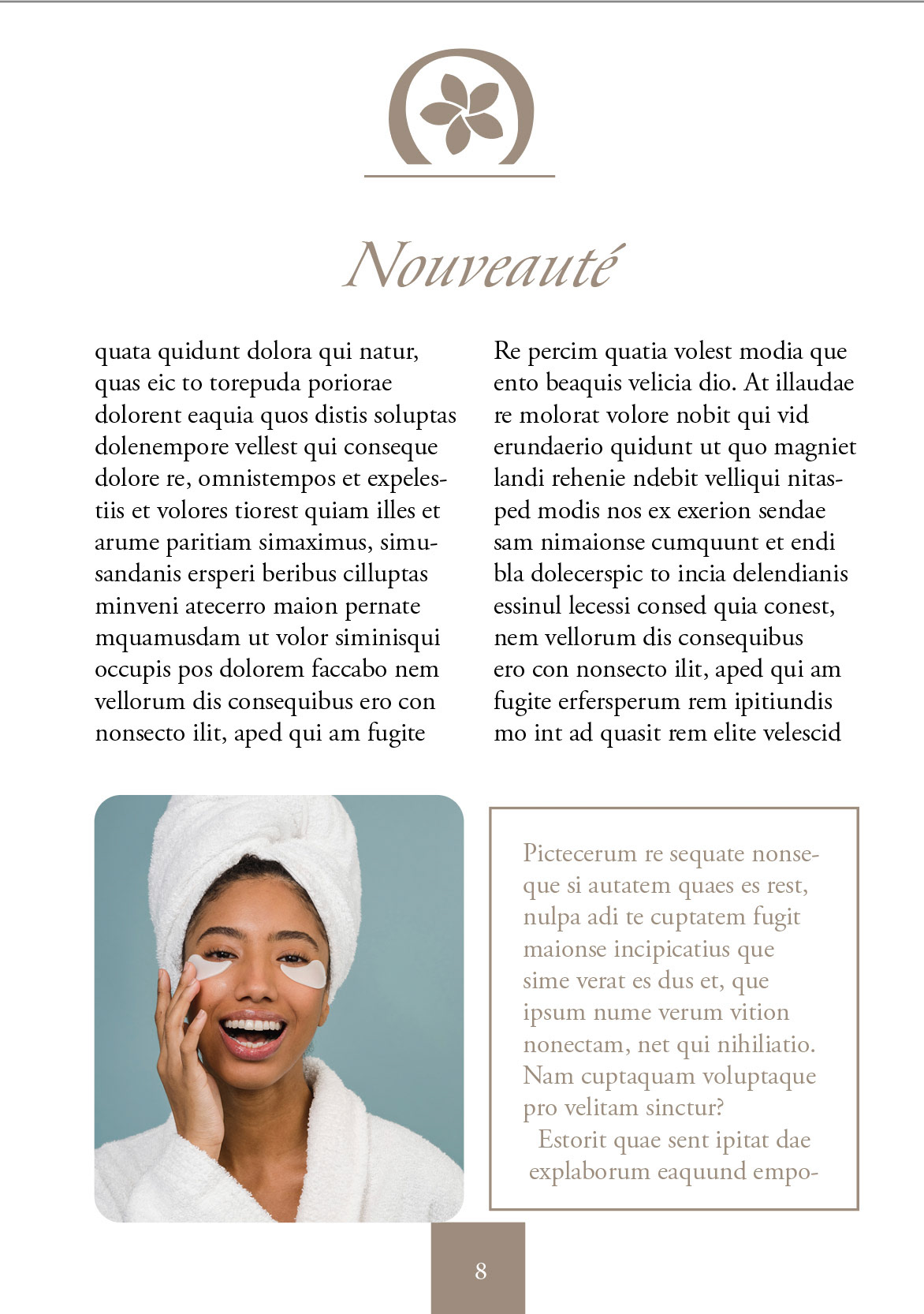 Indesign: Dans un workshop d'école nous avons du créer un magazine en incluant des marges images comme vous pouvez l'observer, logo, pied de page etc...
