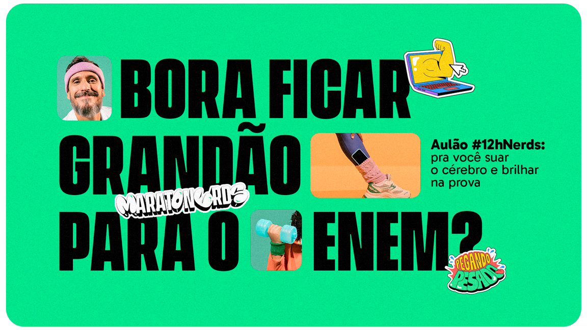 Peça principal da identidade do Aulão #12hNerds
