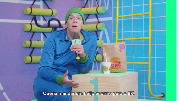 Ativação do Burger King durante o Aulão