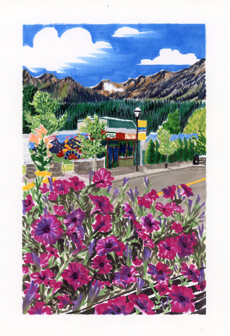 "Valemount Trudeau" Marker. 8.5"x11" 2020.