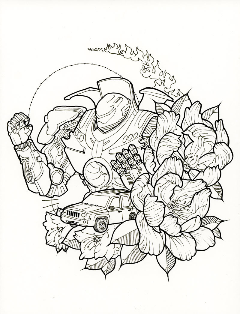 "Miss Danger" Ink. 8.5"x11" 2020.