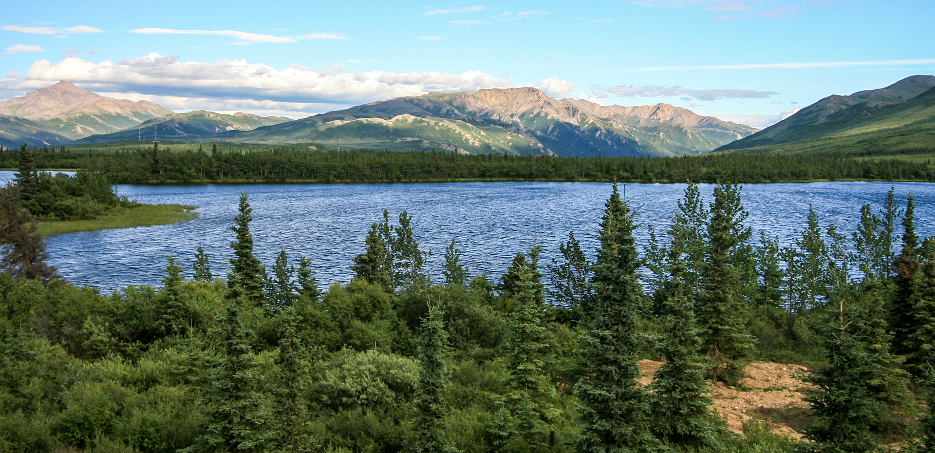 Lake Shore Under Partly Cloudy Skies - 2262
