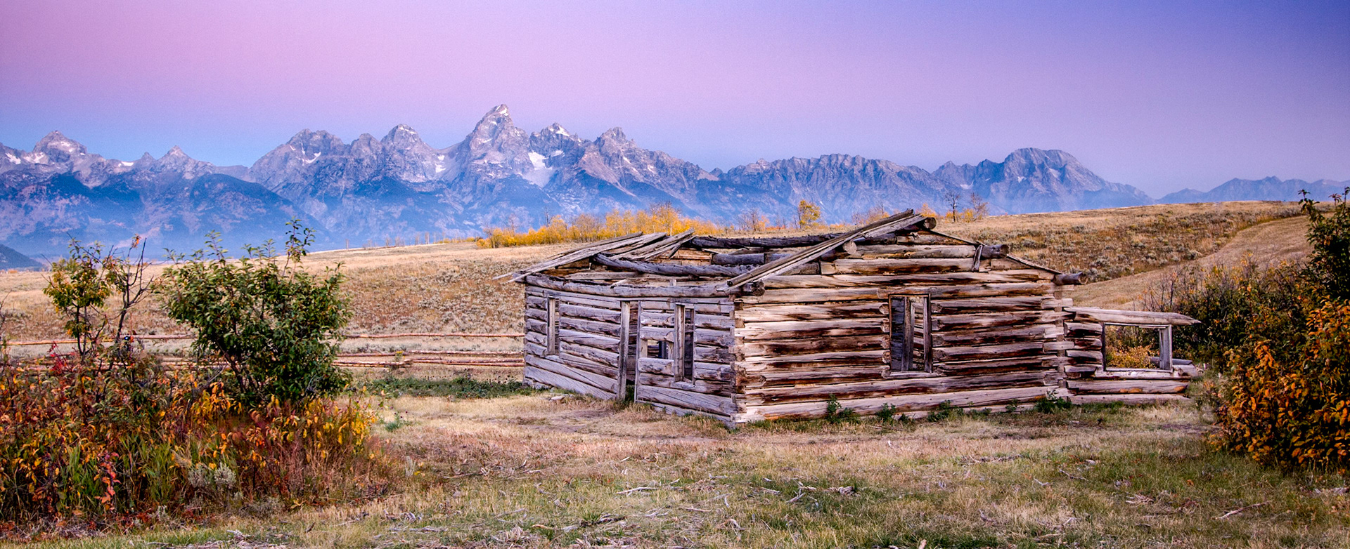 Homestead Cabin at Twilight