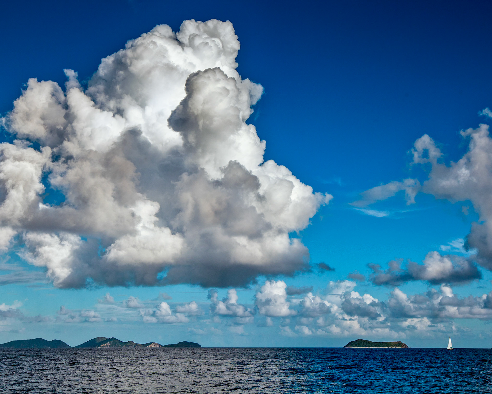 Island Silhouettes at Sea