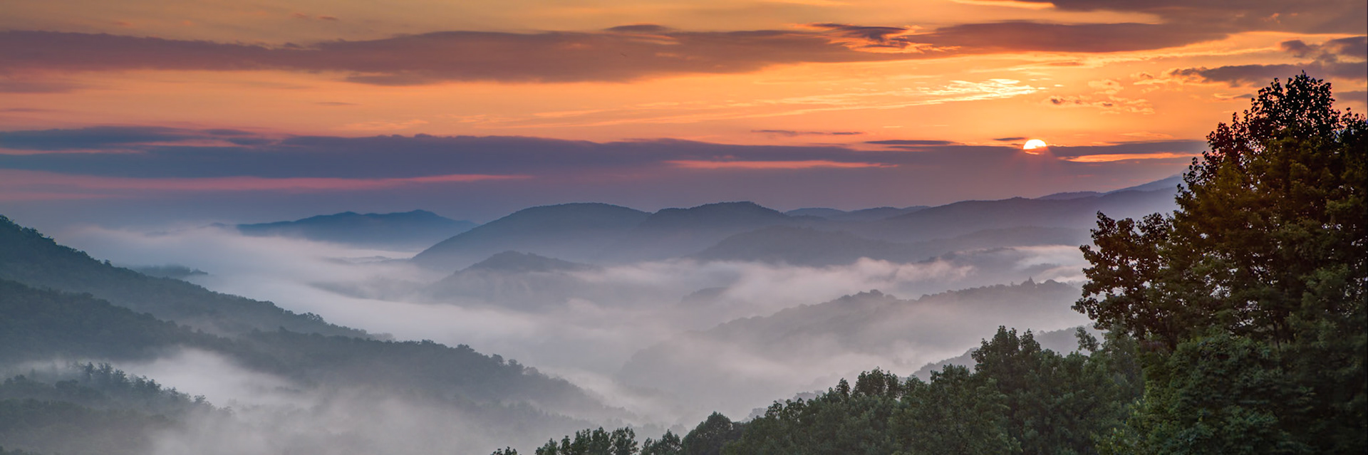 Sunrise Over Misty Ridges - 2836