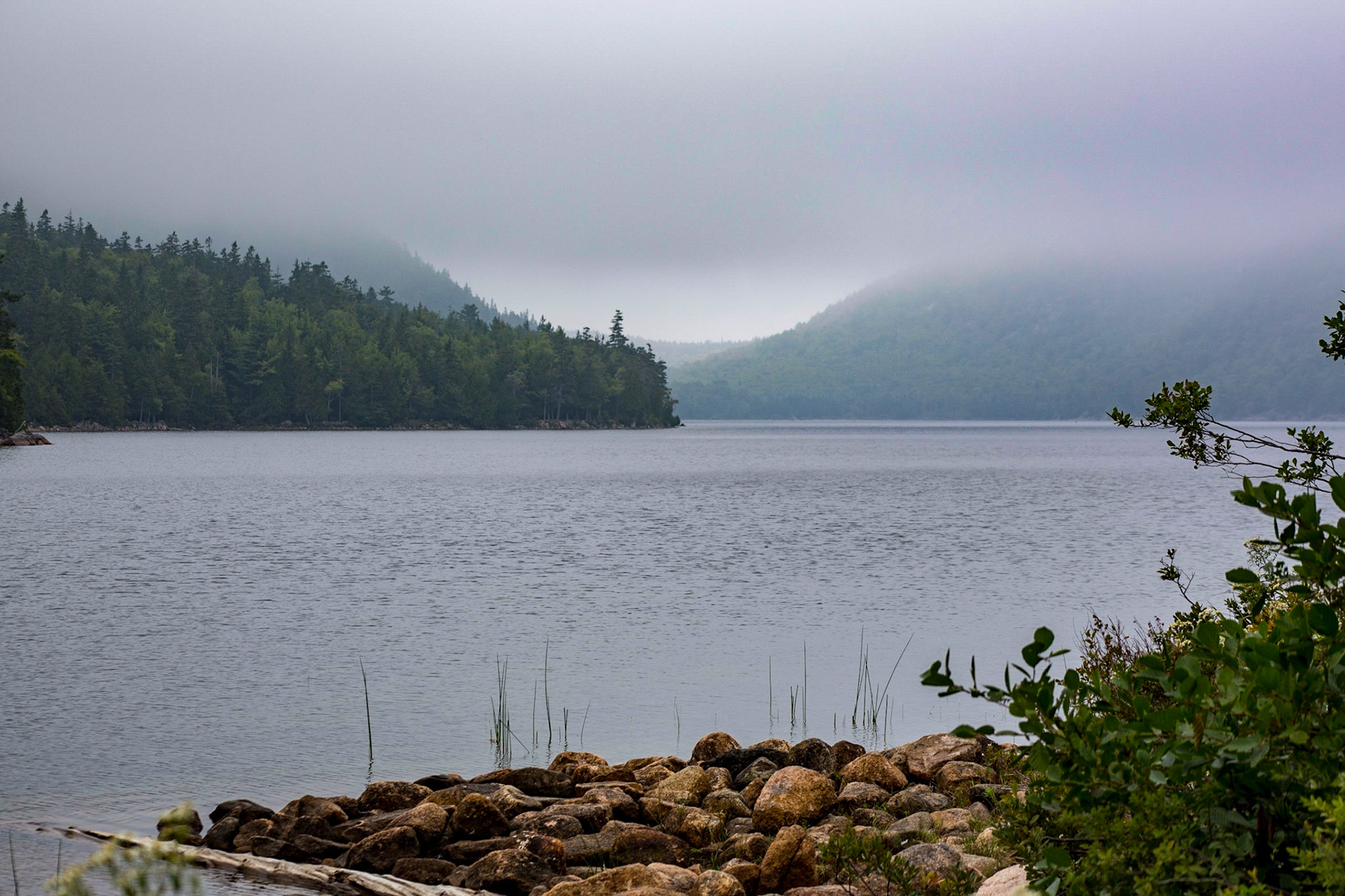 Mist Over Jordan Pond - 1713
